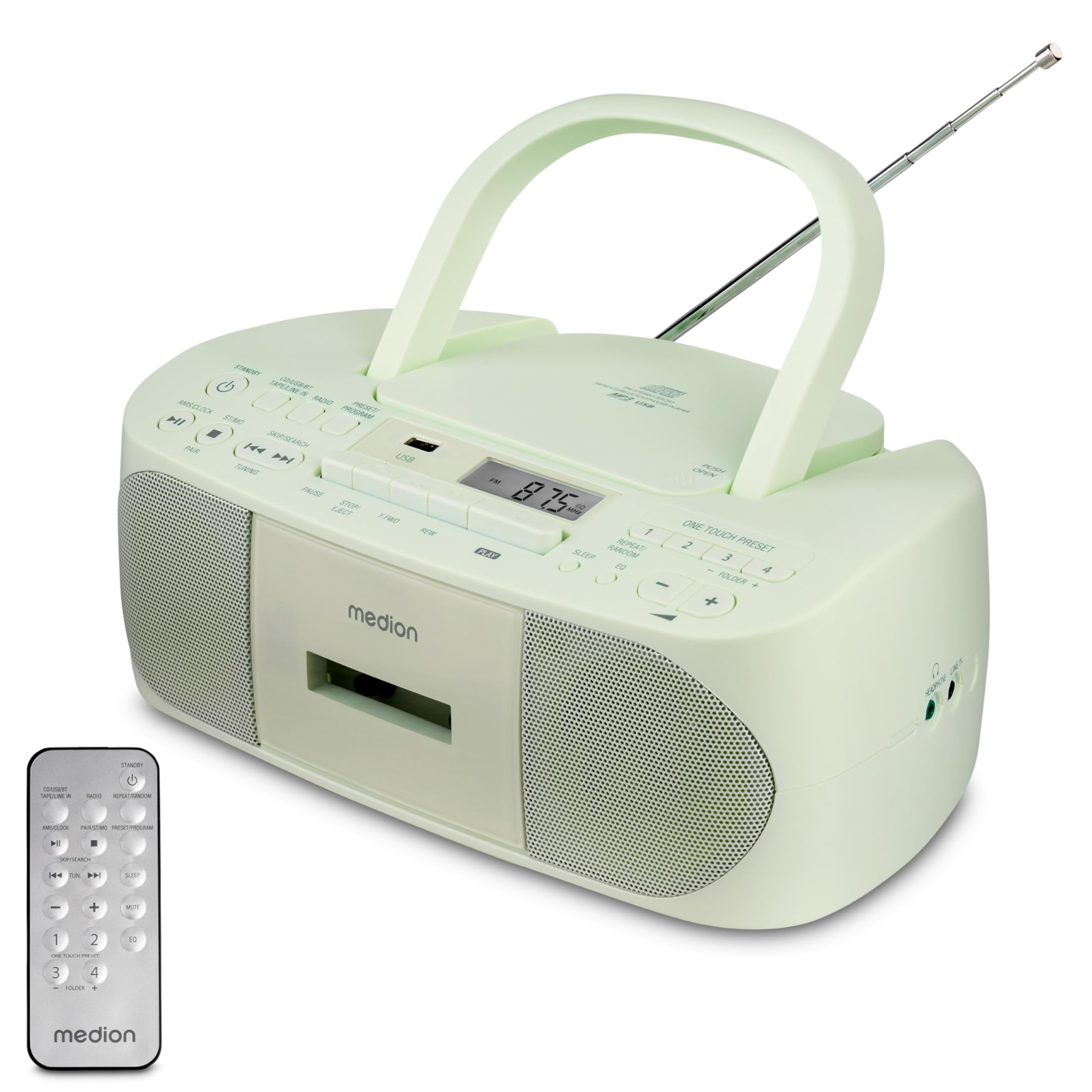 Medion LIFE E65010 Boombox Radiorekorder USB mit CD-Spieler und Kassettendeck