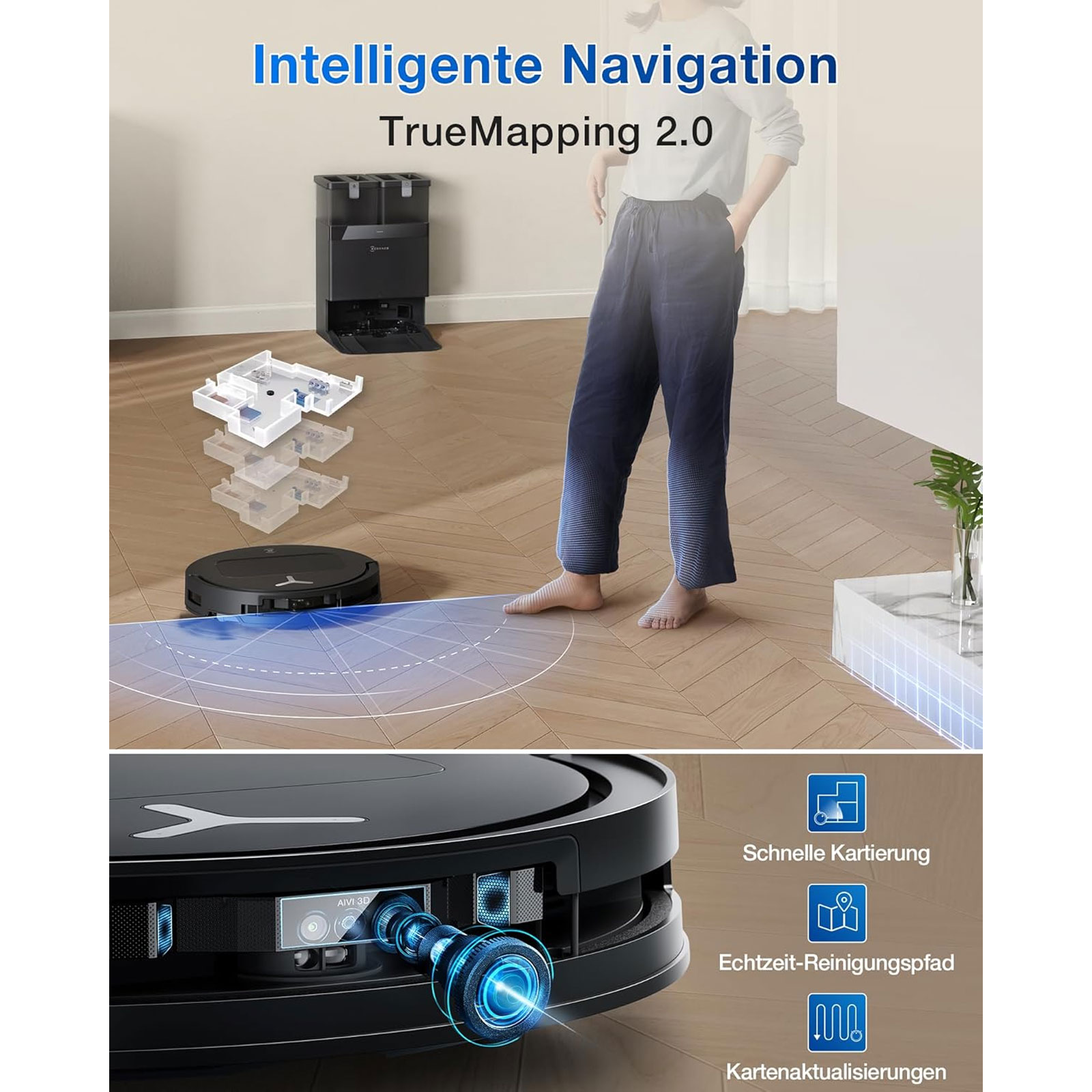 ECOVACS Deebot T50 Omni Black Gen2 Saugroboter