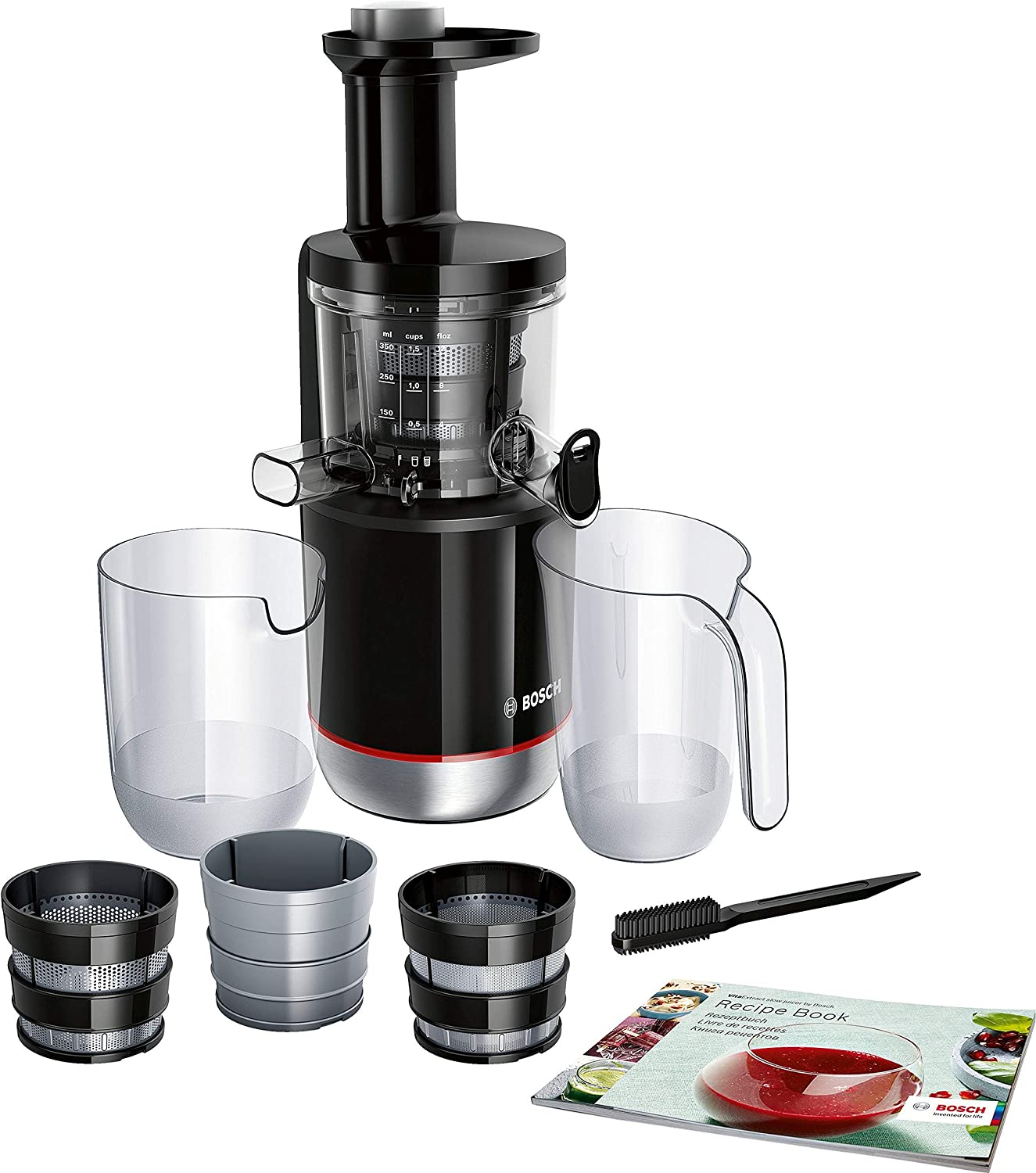 Bosch MESM731M Entsafter Slow Juicer Schwarz/Edelstahl