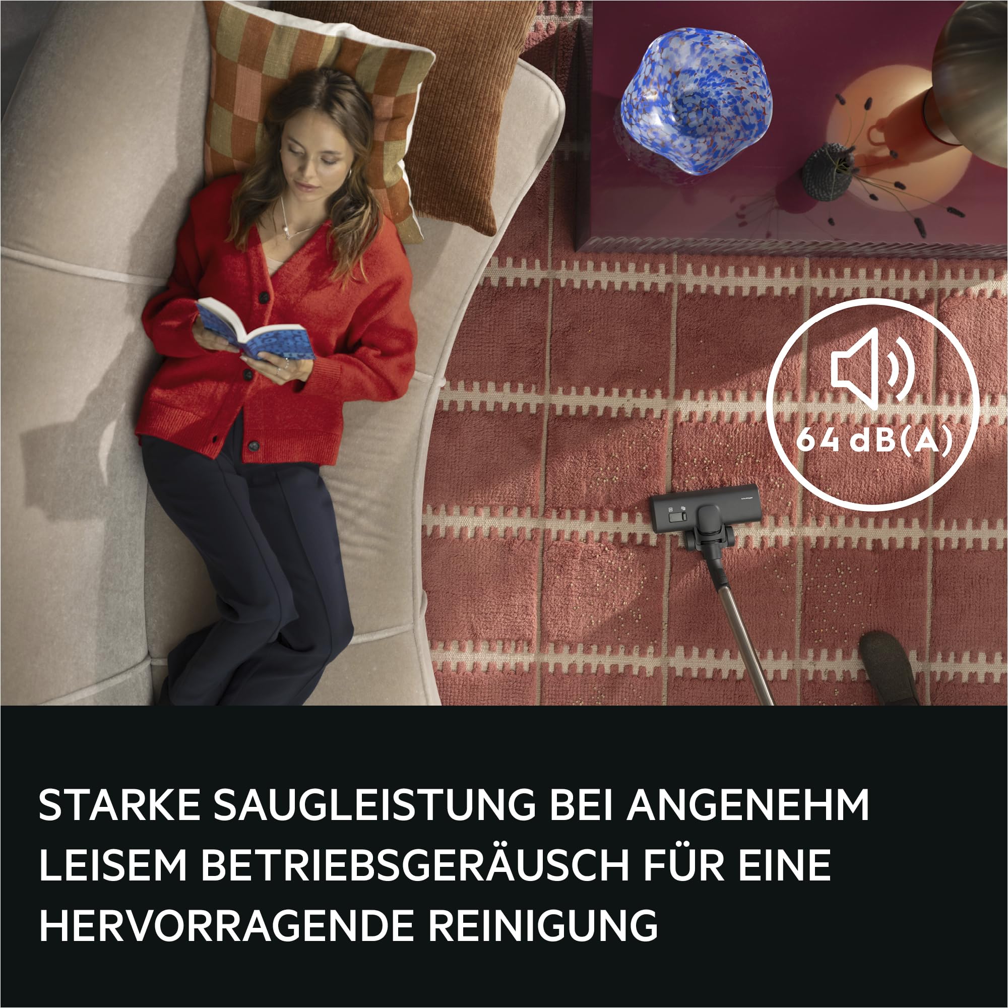 AEG Staubsauger mit Beutel, besonders leise 64 dB, kraftvolle 750 W