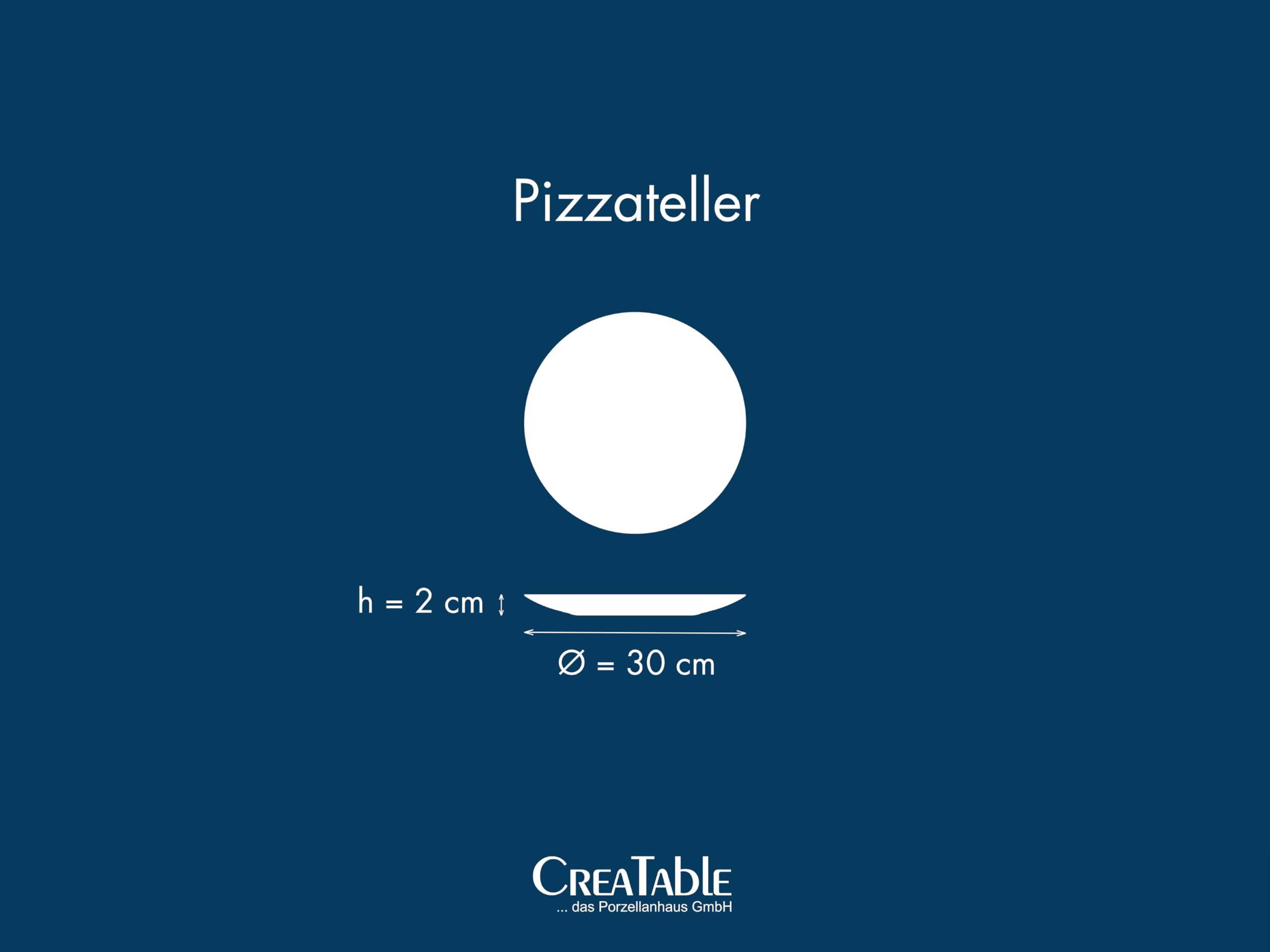 Creatable 24440 Pizzateller Serie Milano-La Pizza 4-tlg. 4 Personen