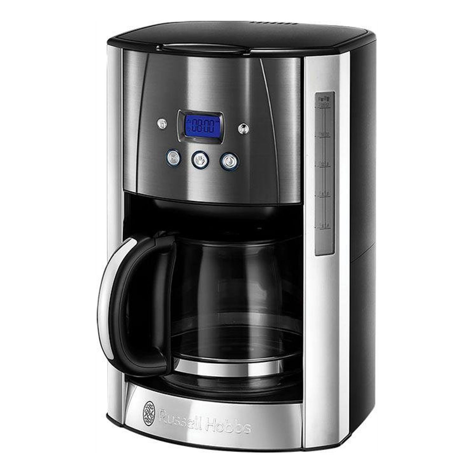 Russell Hobbs 23241-56 Luna Moonlight Grey Glas-Kaffeemaschine grau / Edelstahl