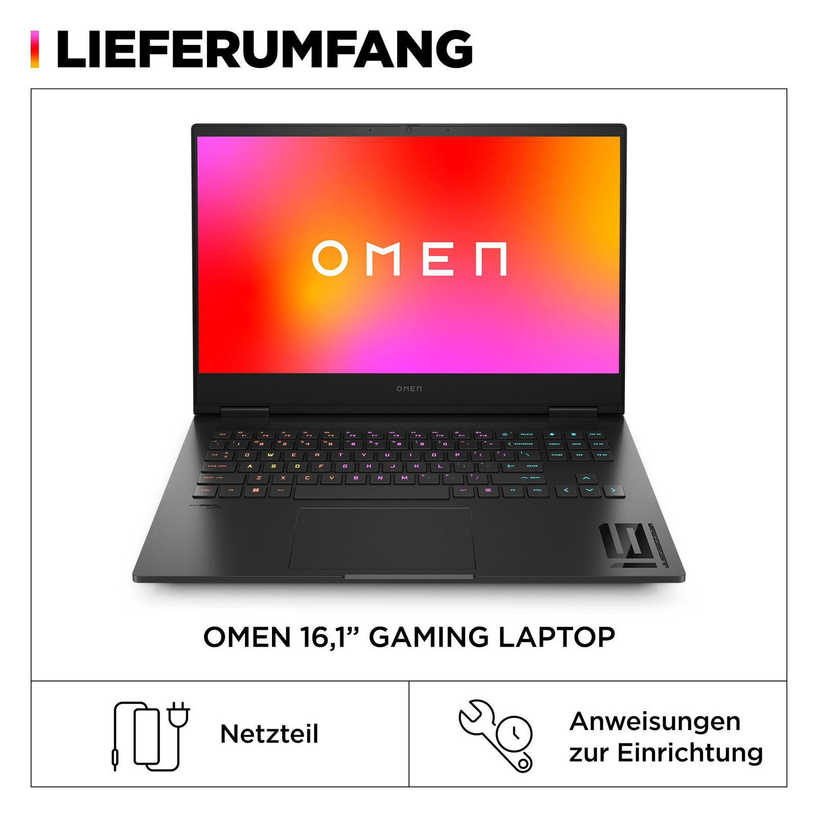 HP OMEN Notebook OMEN 16-wf1676ng, , 16,1 Zoll, Full HD, Intel Core i7-14700HX, 32 GB, 1 TB M.2 SSD, RTX 4070