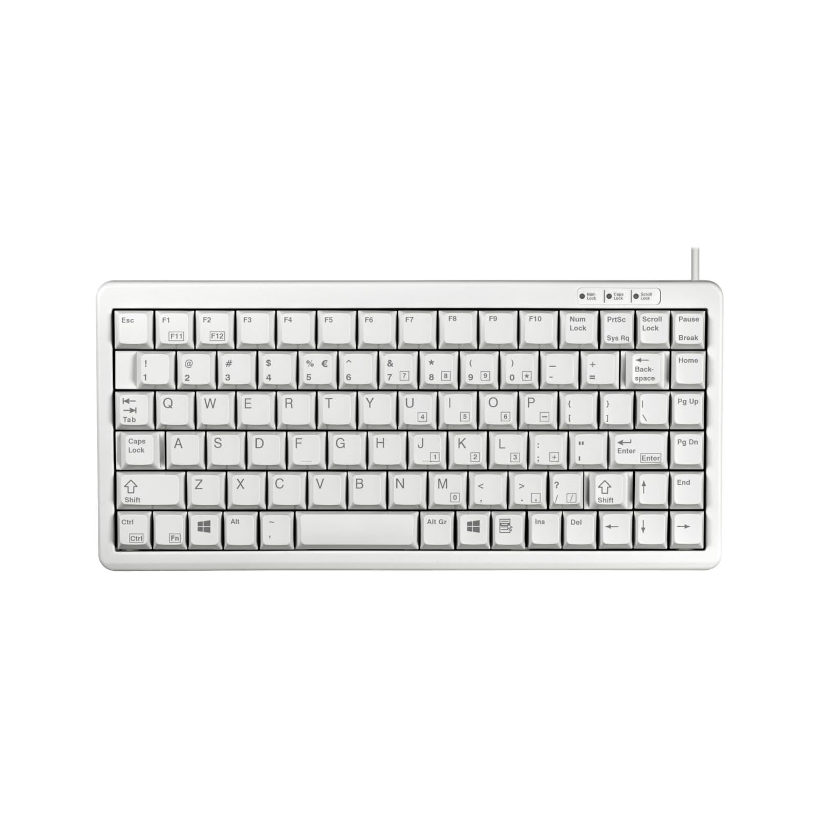 CHERRY G84-4100, Kompakte Mechanische Tastatur, EU-Layout (QWERTY)