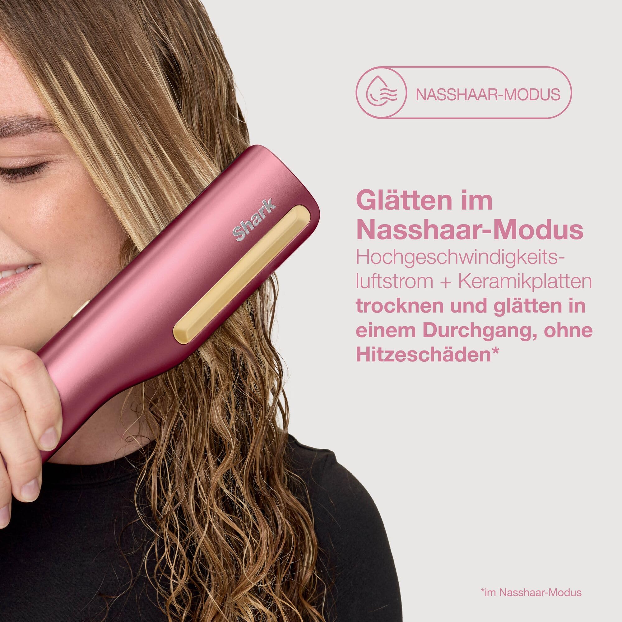 Shark SilkiPro Straight Glätteisen + Haartrockner in einem mit Aufbewahrungsbox