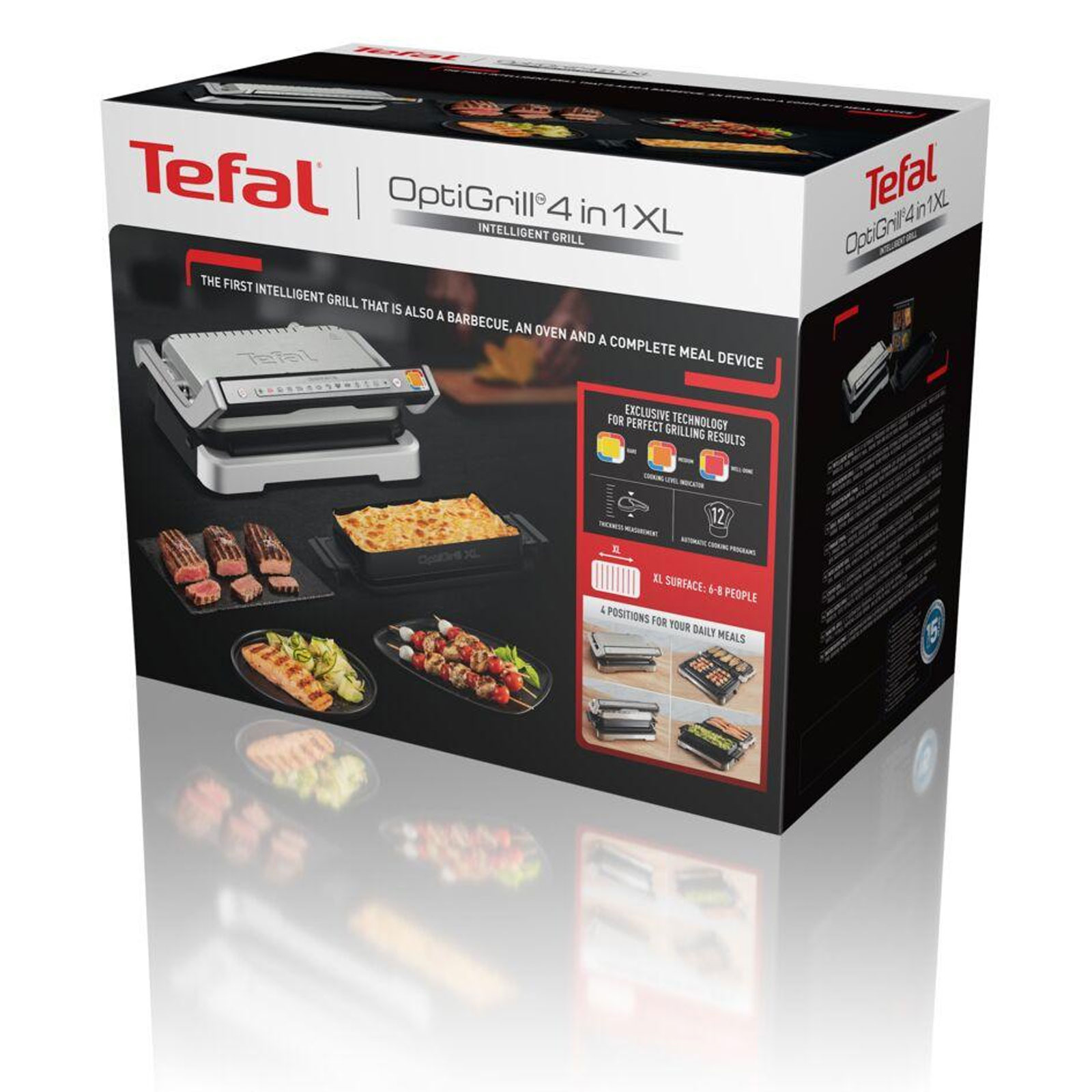 TEFAL GC782D OptiGrill 2in1 XL Kontaktgrill 2200 W, 