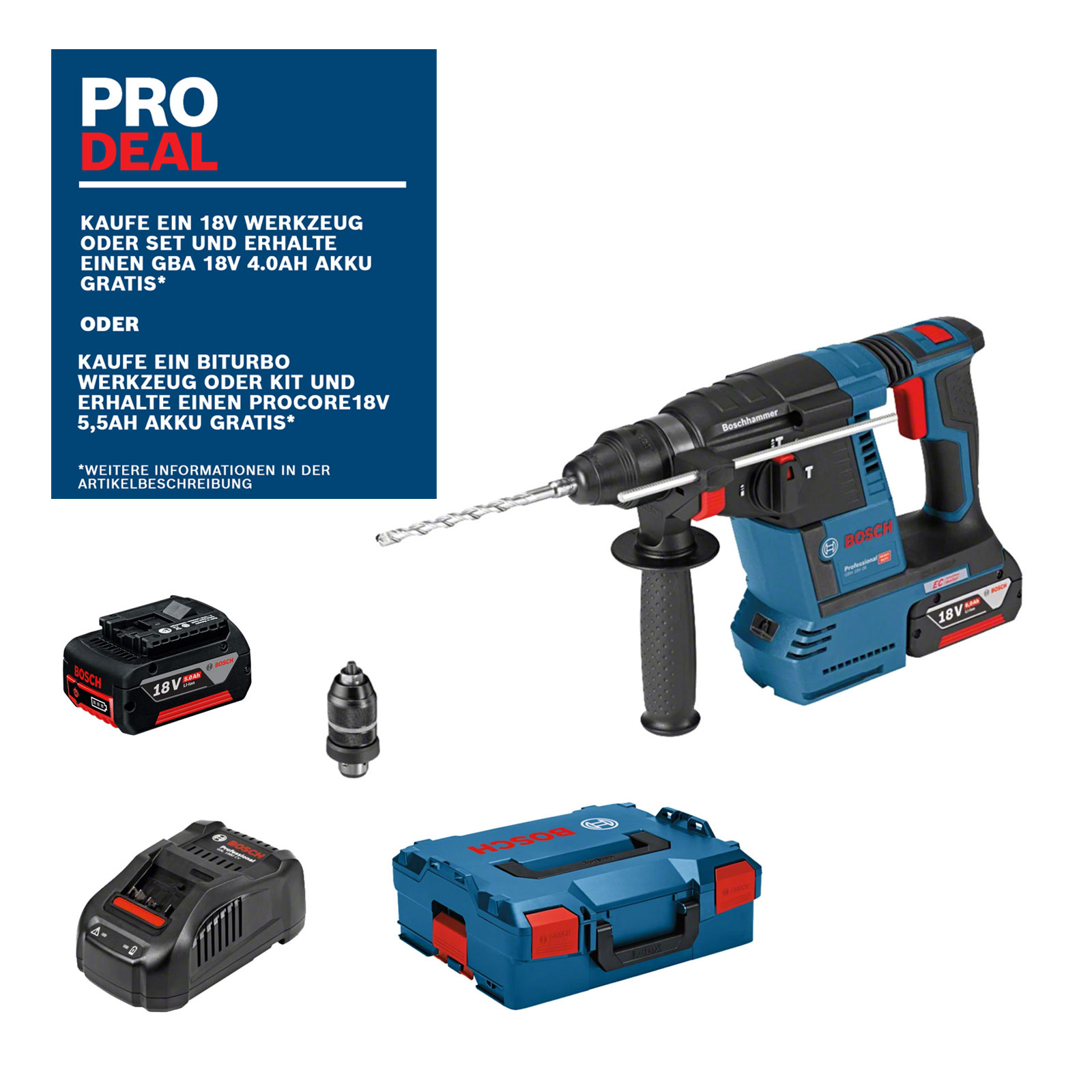 Bosch Professional GBH 18V-26 F Bohrhammer (Akku) Bosch Professional GBH 18V-26 F Bohrhammer (Akku)