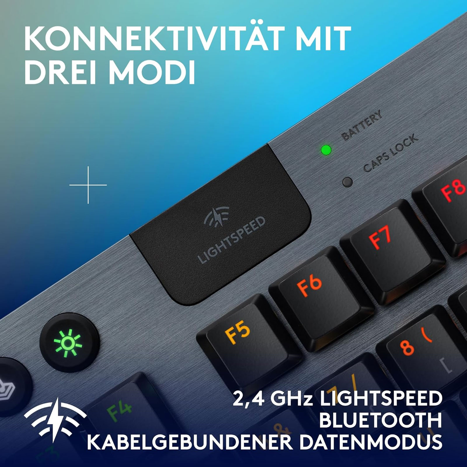 Logitech G G915 X LIGHTSPEED TKL – flache kabellose Gaming-Tastatur mit Double-Shot-PBT-Tastenkappen