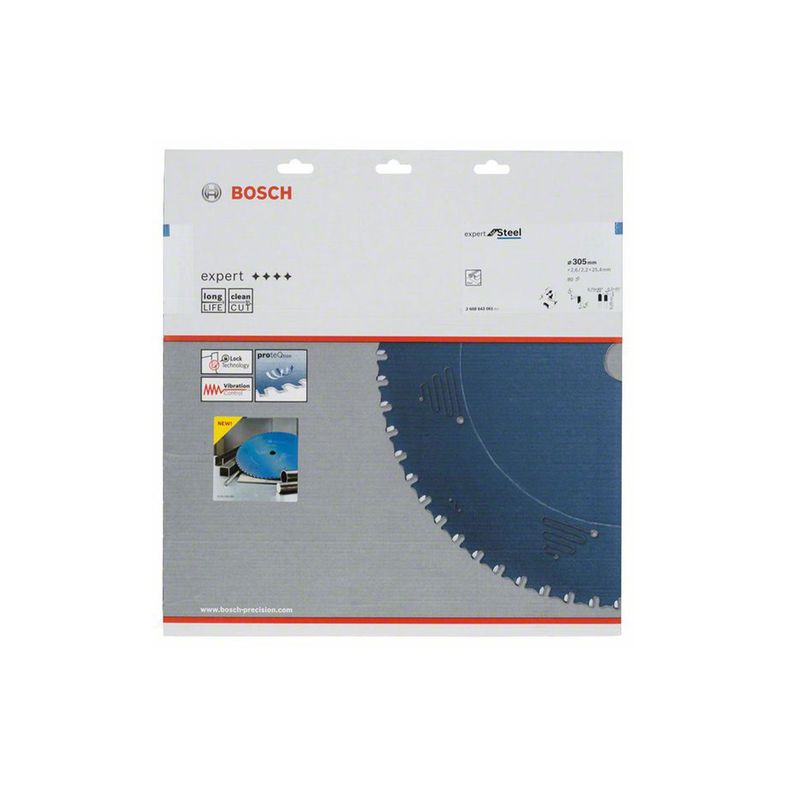 Bosch Professional Kreissaegeblatt Expert for Steel, 305 x 25,4 x 2,6 mm, 80