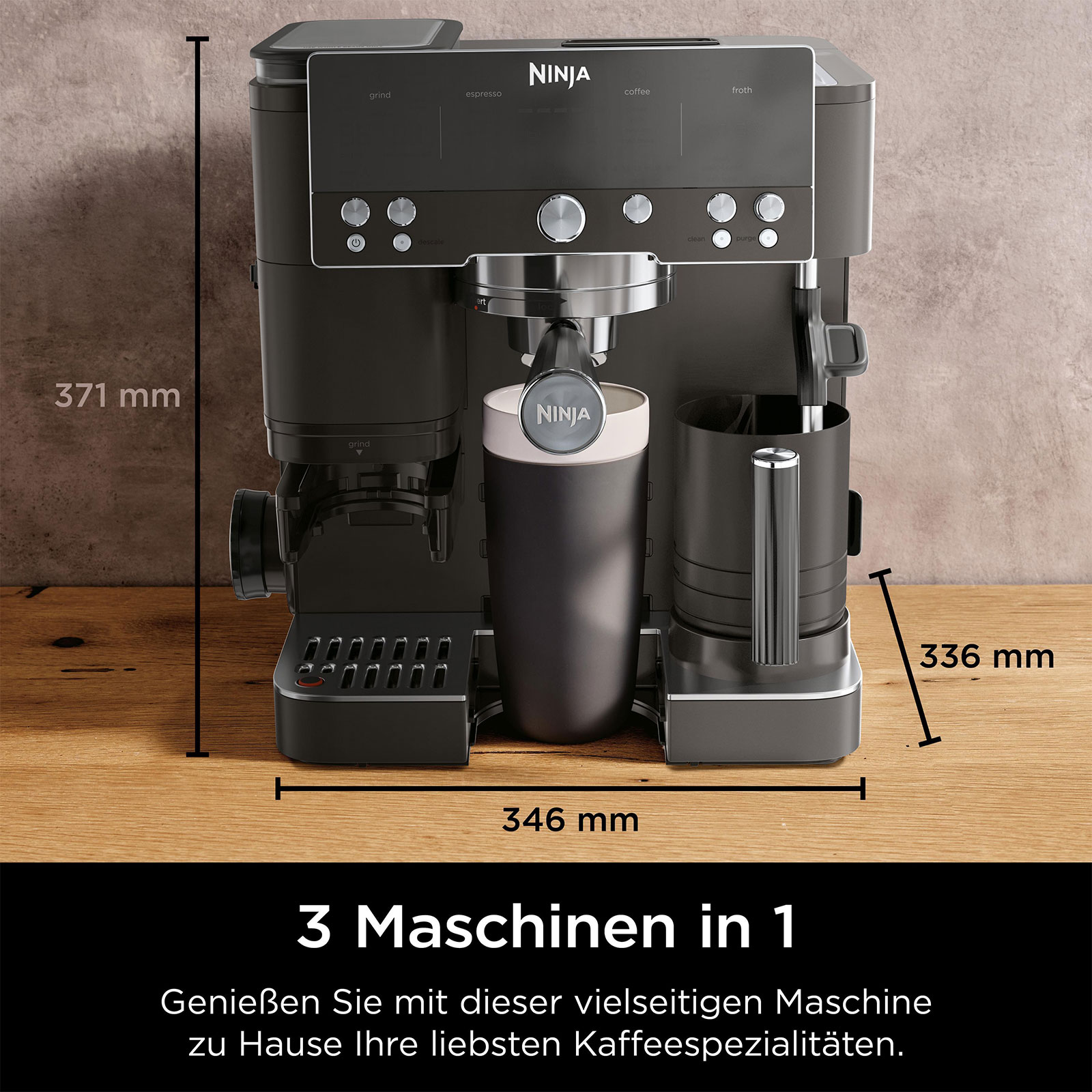 Ninja ES601EUBK Luxe Café Premier Siebträger-Espressomaschine