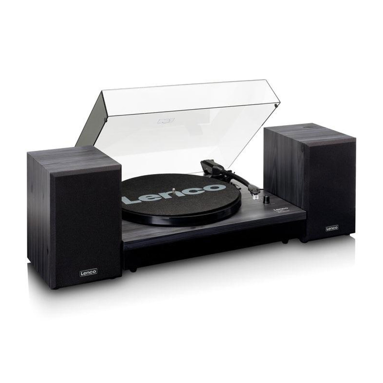 Lenco LS-301BK Bluetooth Plattenspieler mit zwei externen Lautsprechern Schwarz Lenco LS-301BK Bluetooth Plattenspieler mit zwei externen Lautsprechern Schwarz