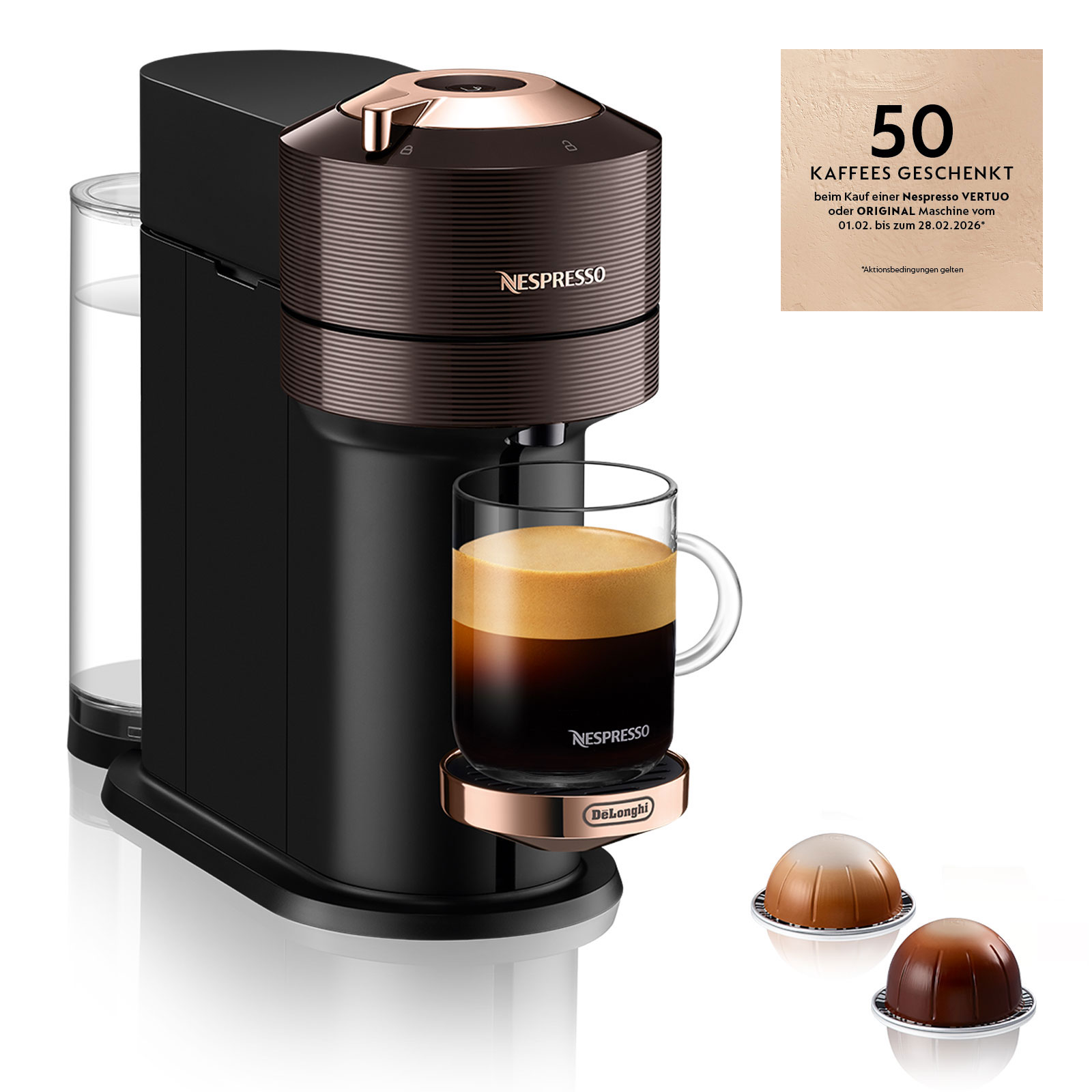Nespresso Vertuo Next Premium Rich Brown REFURBISHED