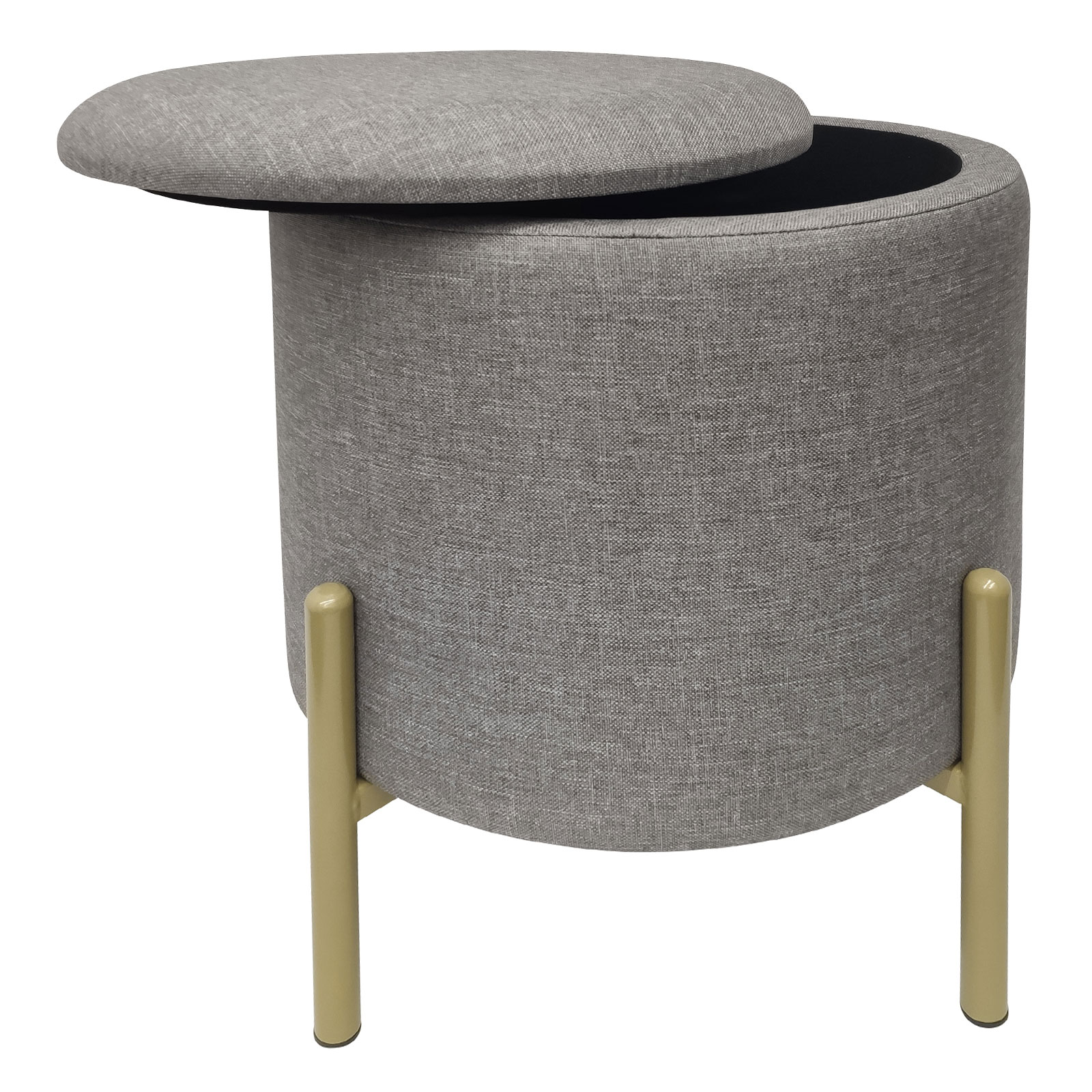 Echtwerk Sitzhocker EW-RH-0431B Logan mit Stauraum