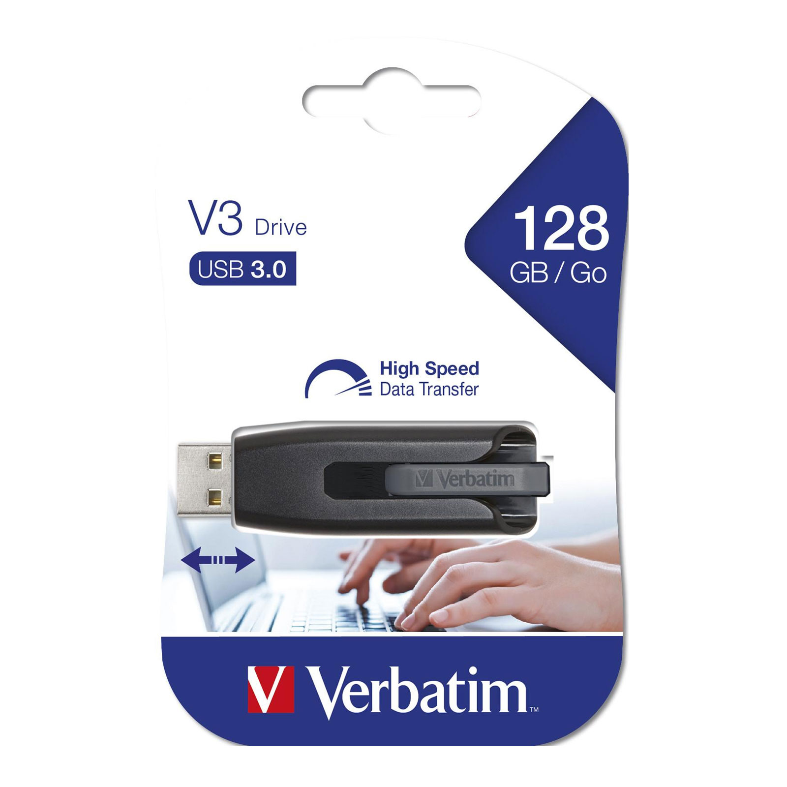 VERBATIM V3 USB 3.0 128 GB schwarz USB-Stick