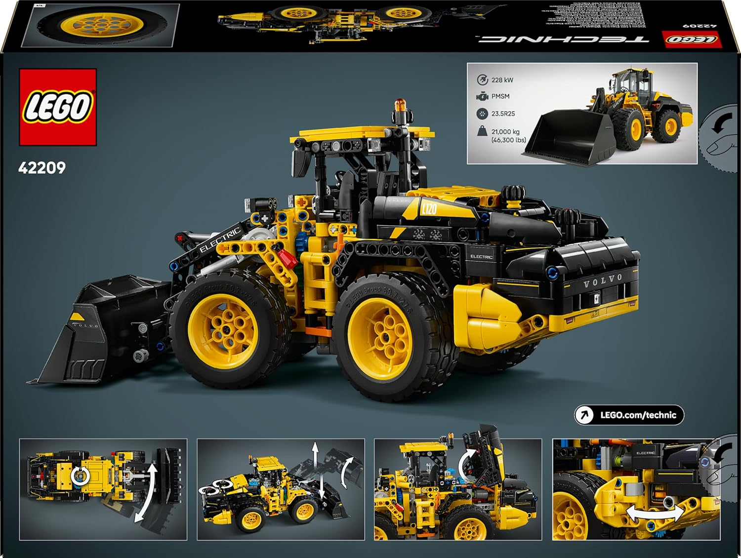 LEGO Technic Volvo L120 Electric Radlader - Baufahrzeug 42209