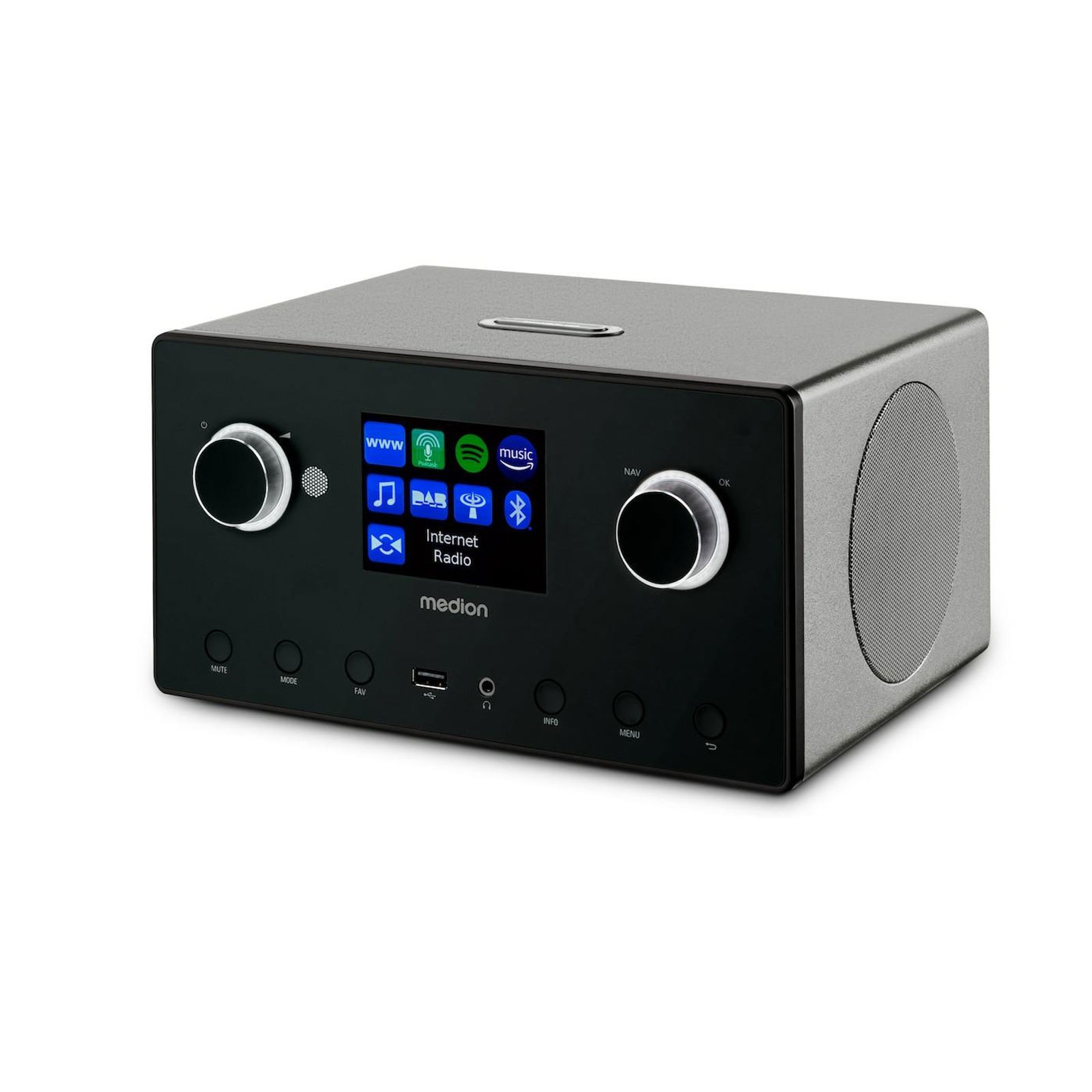 Medion Internetradios MD89295 2.1 graphit-silber