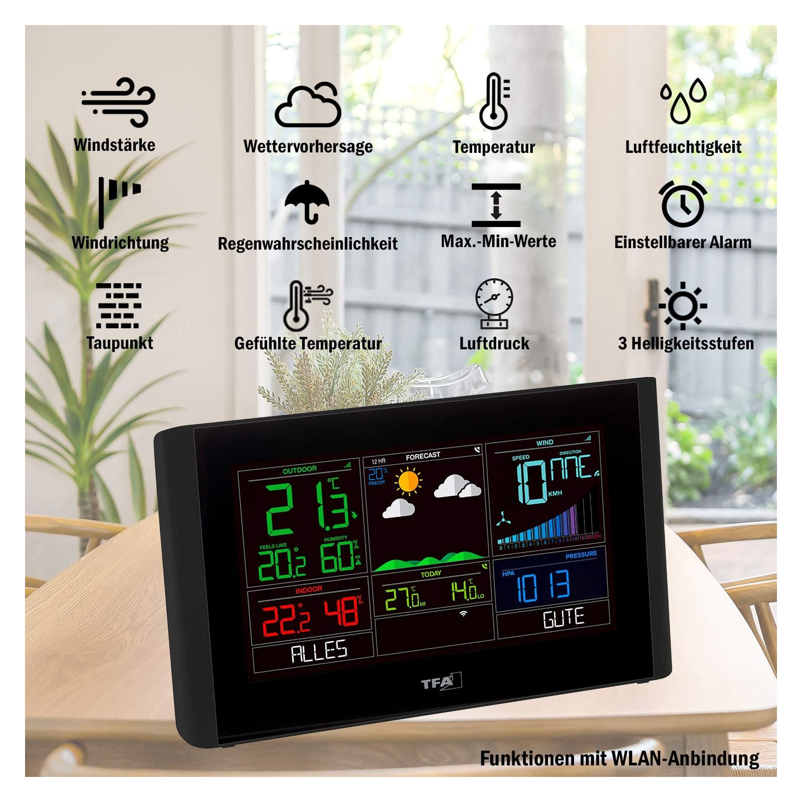 TFA Dostmann 35.8001.01 View Breeze Schwarz Wetterstation