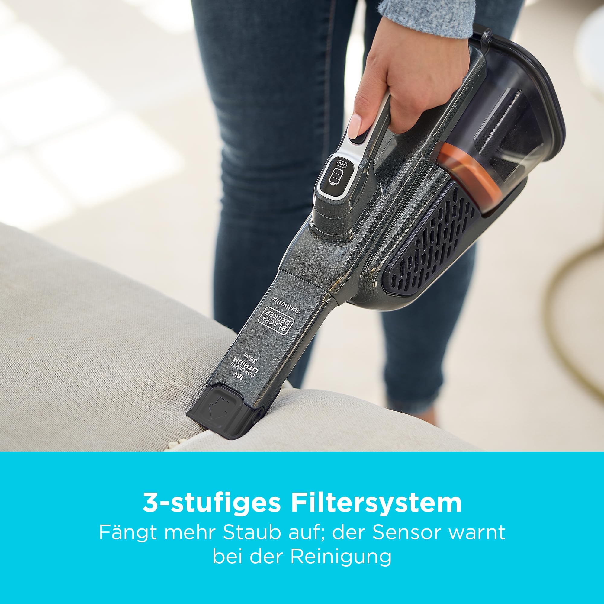 Black + Decker BHHV520BT Akku-Handstaubsauger ohne Stiel