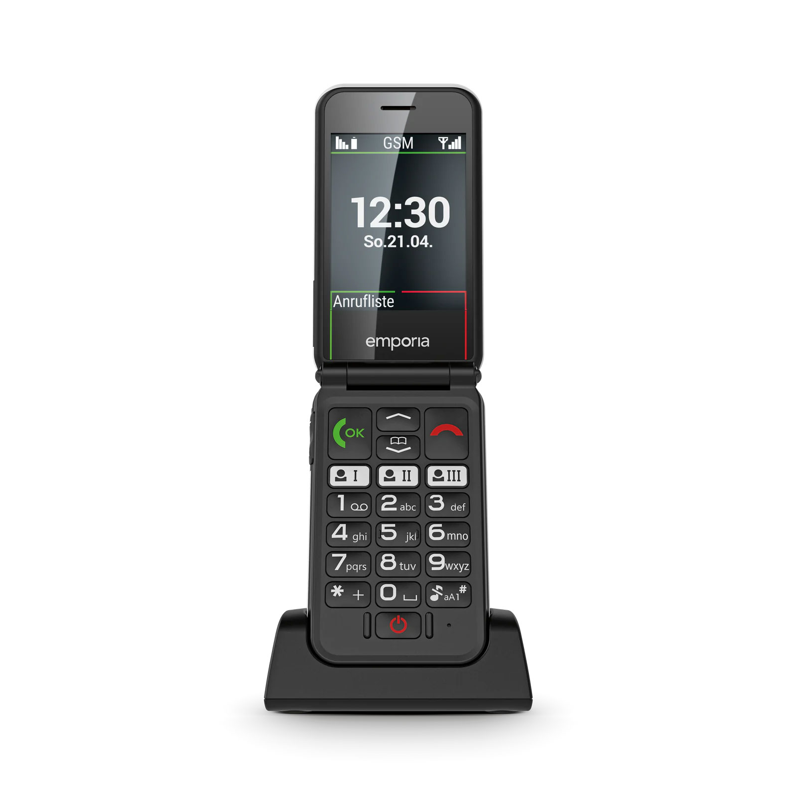 Emporia SIMPLICITYglam 4G, Schwarz - Modell 2025 Handy (Seniorenhandy, Klapp)