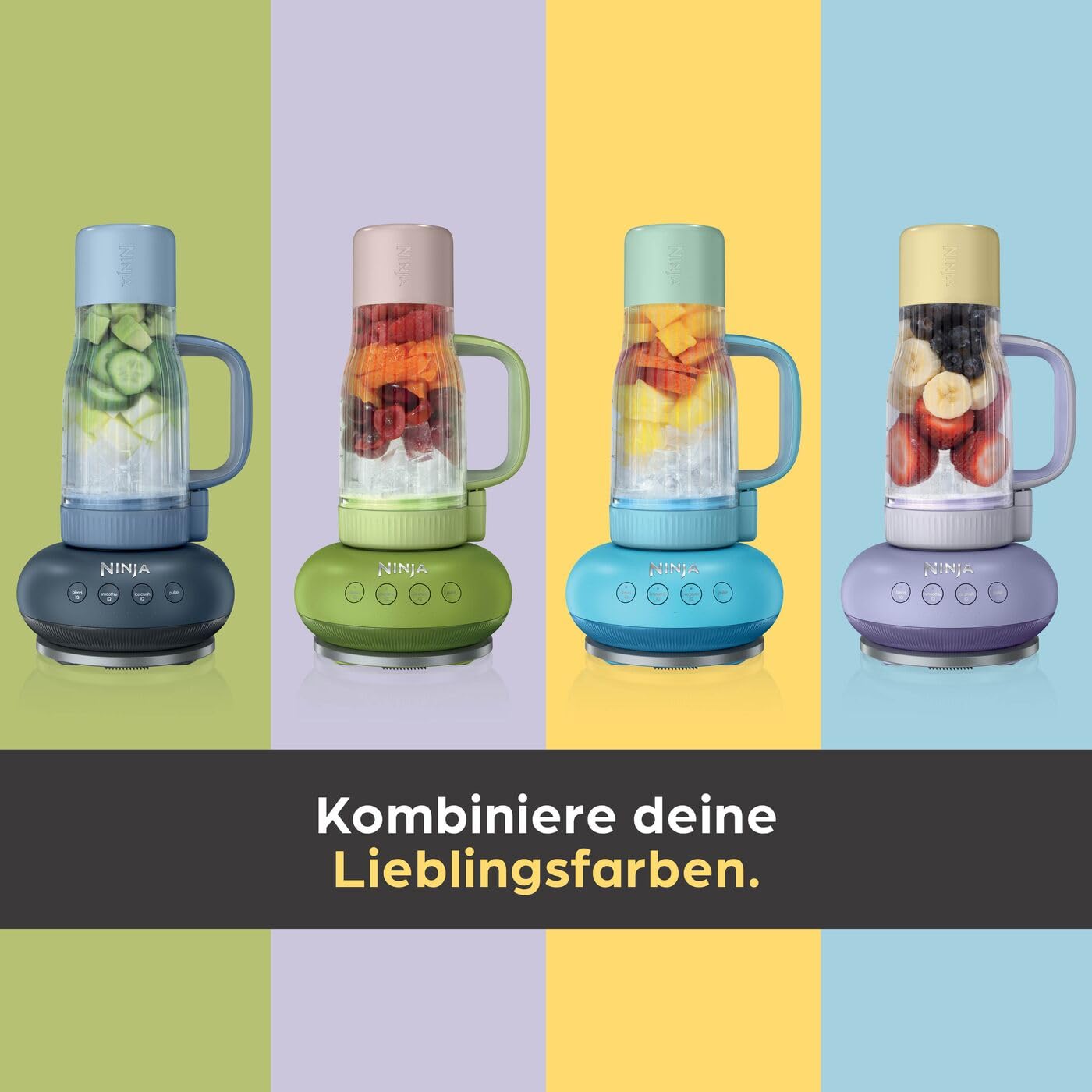 Ninja DB351EUPR BlendBoss To-Go-Becher-Mixer - Lavendel/ Gelb