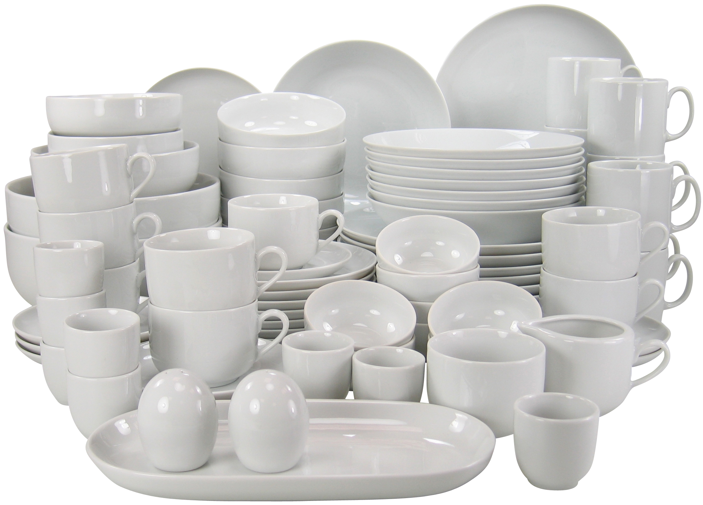 CreaTable, 10467, Serie ATELIER weiss, Kombiservice 80tlg