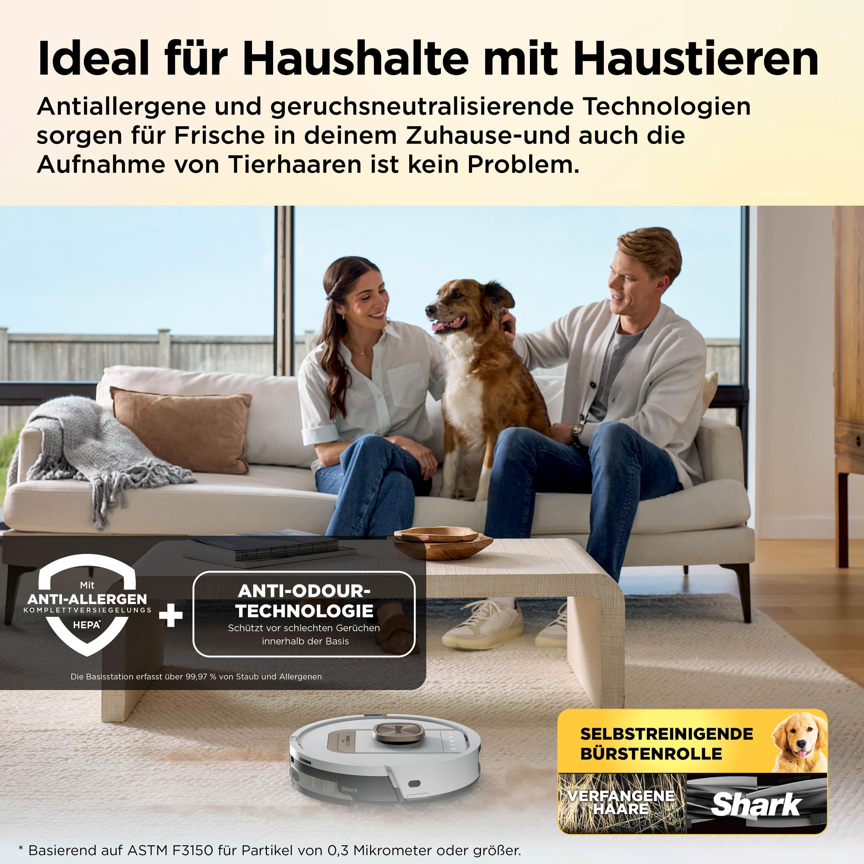 Shark RV2910XEEUWH ThermaCharged PowerDetect Saugroboter mit Wischfunktion
