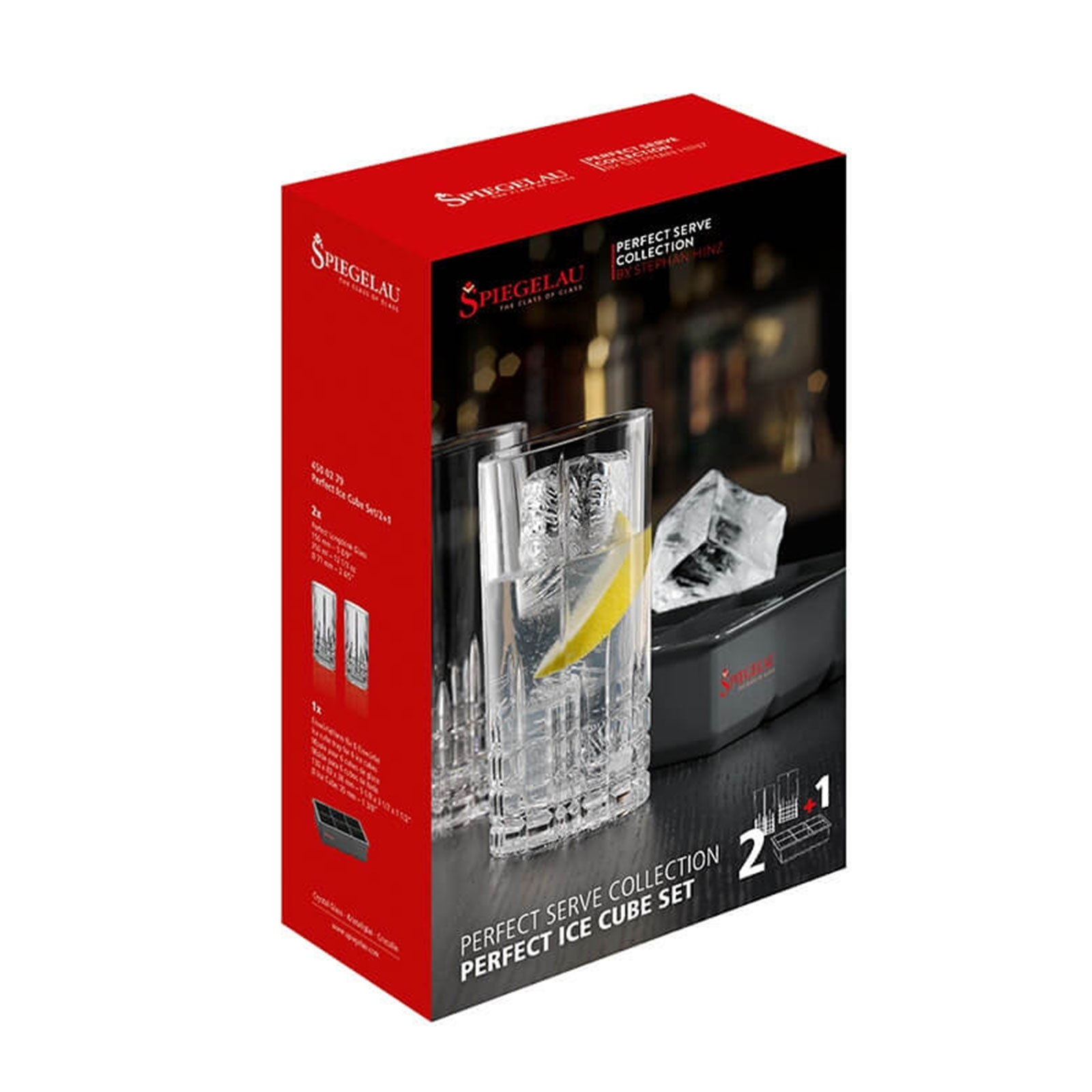 Spiegelau Perfect Ice Cube Longdrinkgläser Eiswürfelform 3tlg