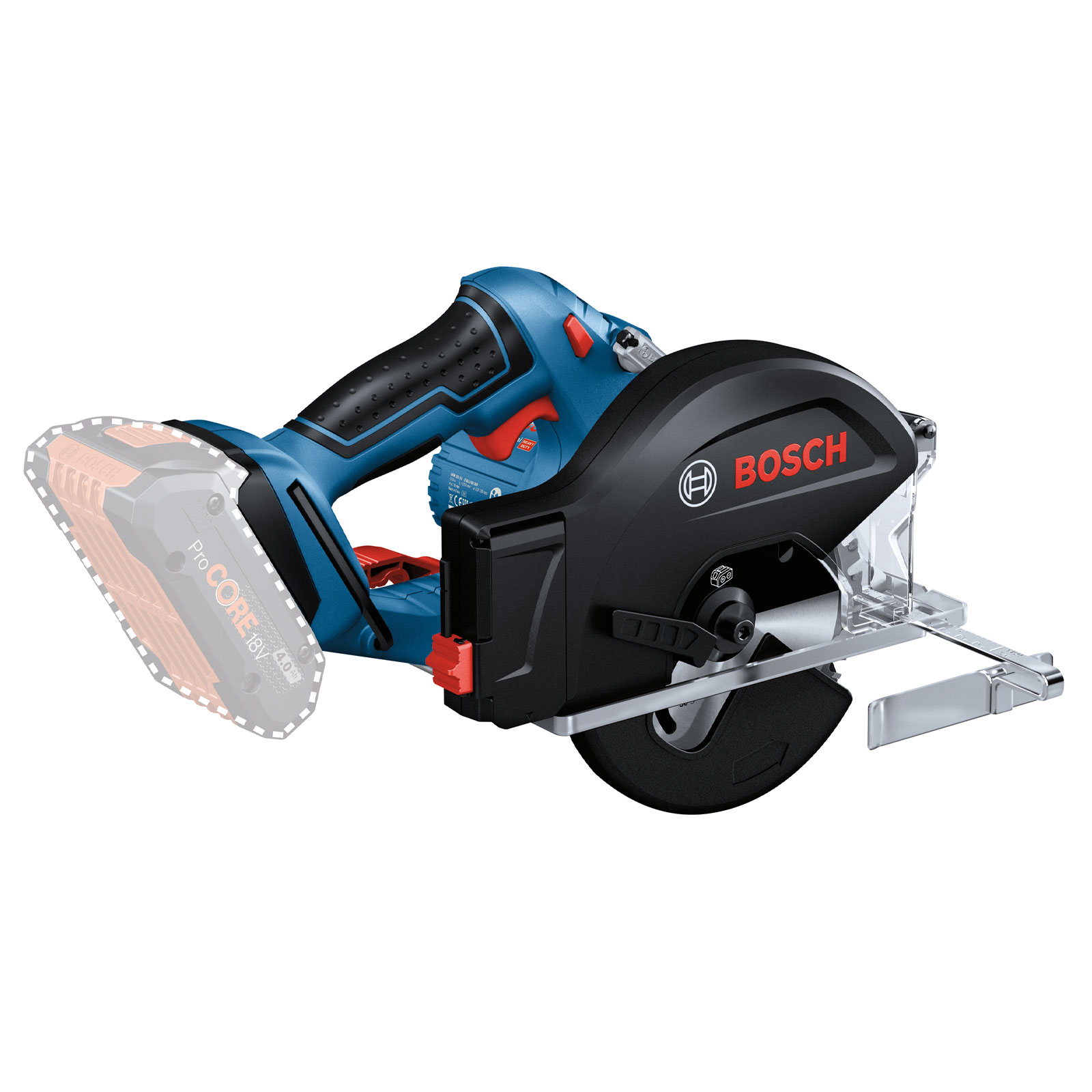 Bosch Professional 18V System Akku-Metall Kreissäge GKM 18V-50 ohne Akkus und Ladegerät