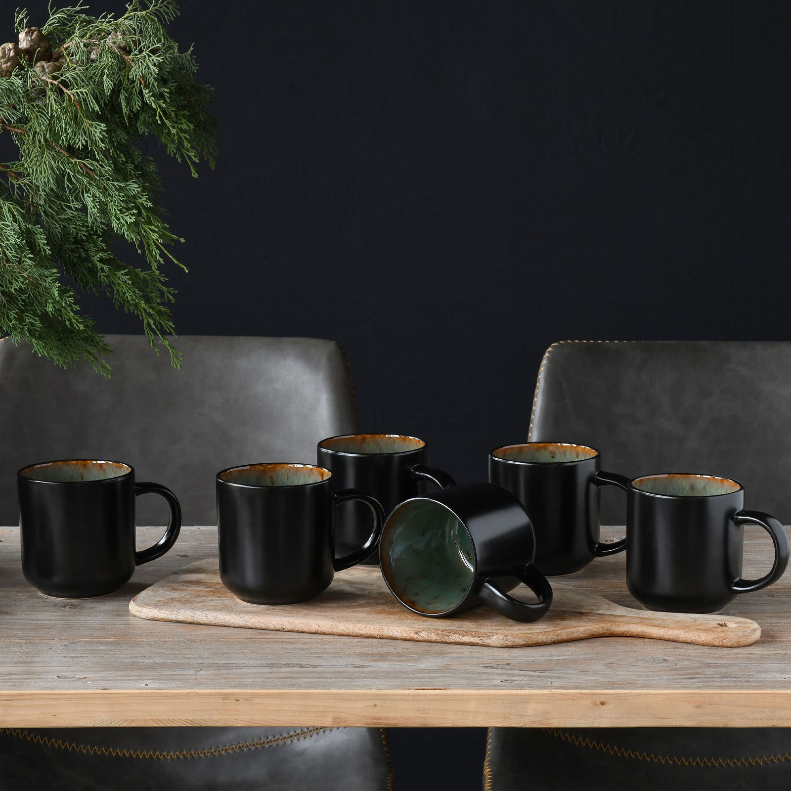 CreaTable Nordic Fjord 21558 Kaffeebecher Set, 6-teilig