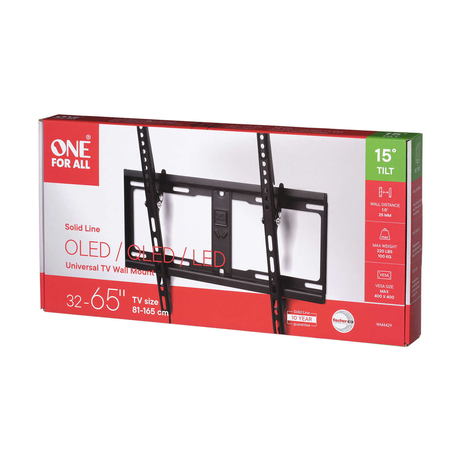 ONE FOR ALL WM4429 65" WH Tilt TV-Wandhalterung ONE FOR ALL WM4429 65" WH Tilt TV-Wandhalterung