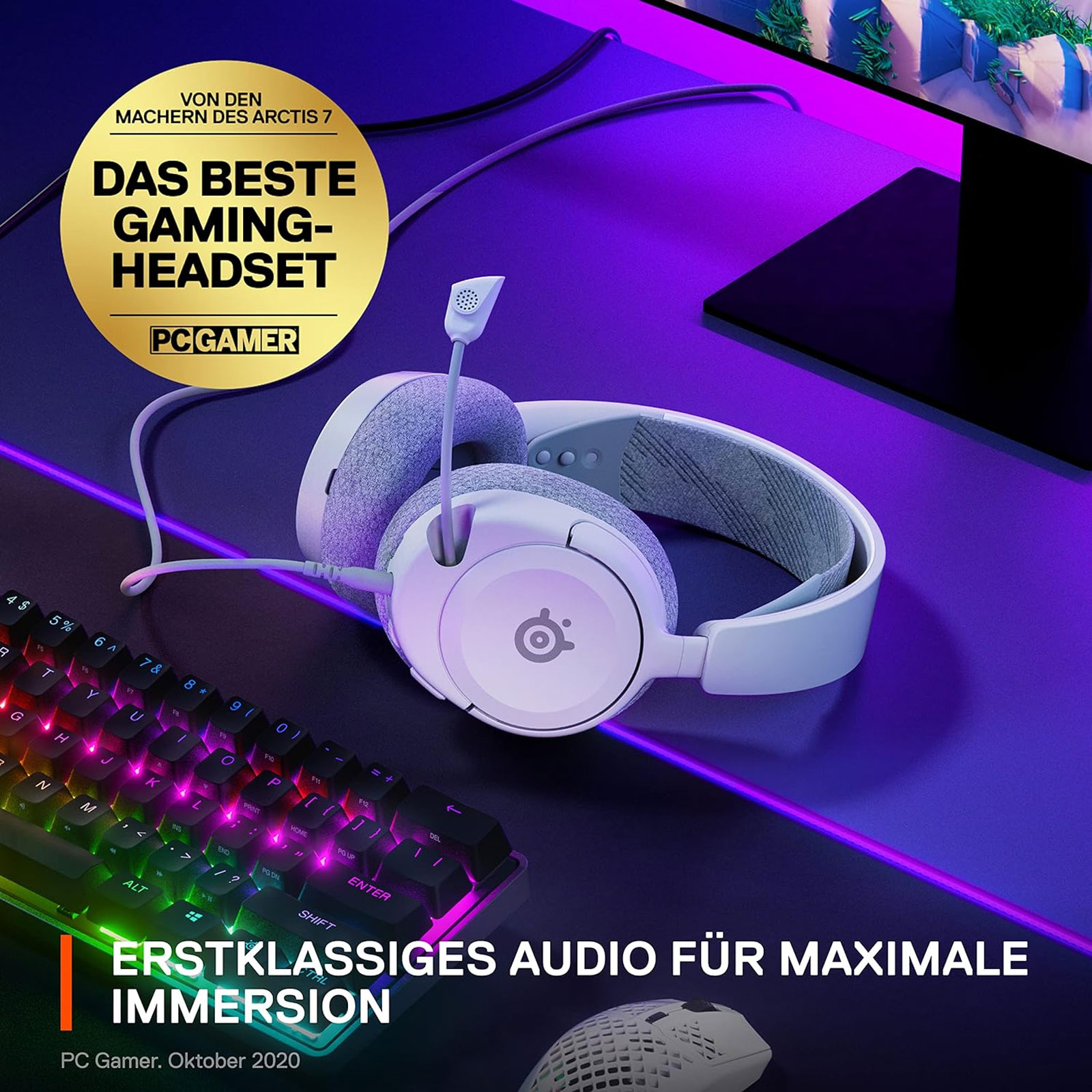 Steelseries Arctis Nova 1 Weiß Gaming-Headset