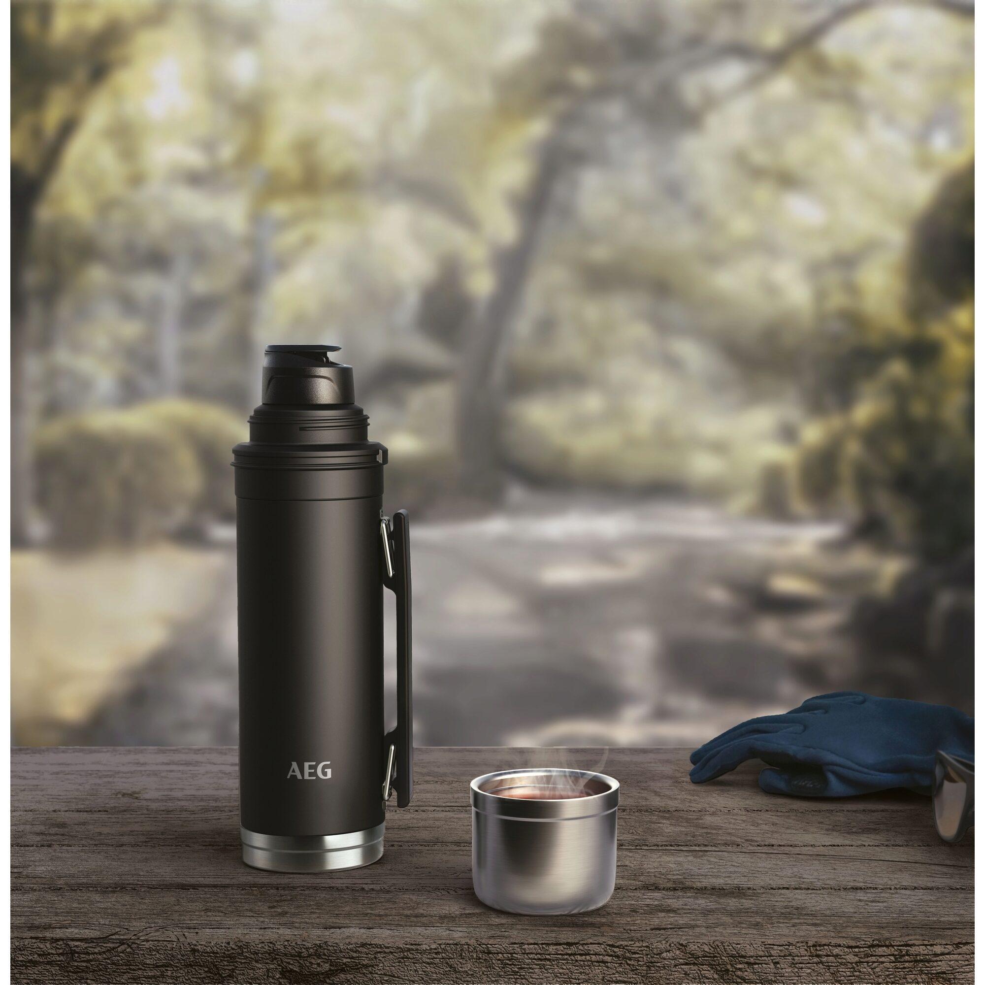 AEG ATHJ02 Thermosflasche, 1 l Fassungsvermögen, Schwarz