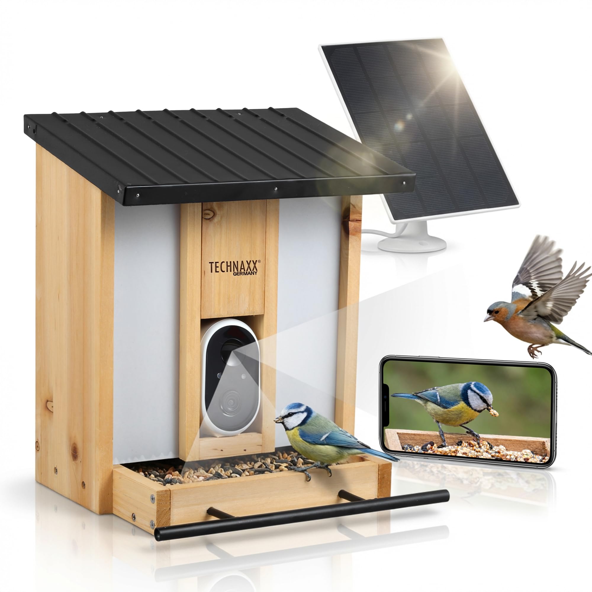 Technaxx WLAN Vogelfutterhaus mit Kamera