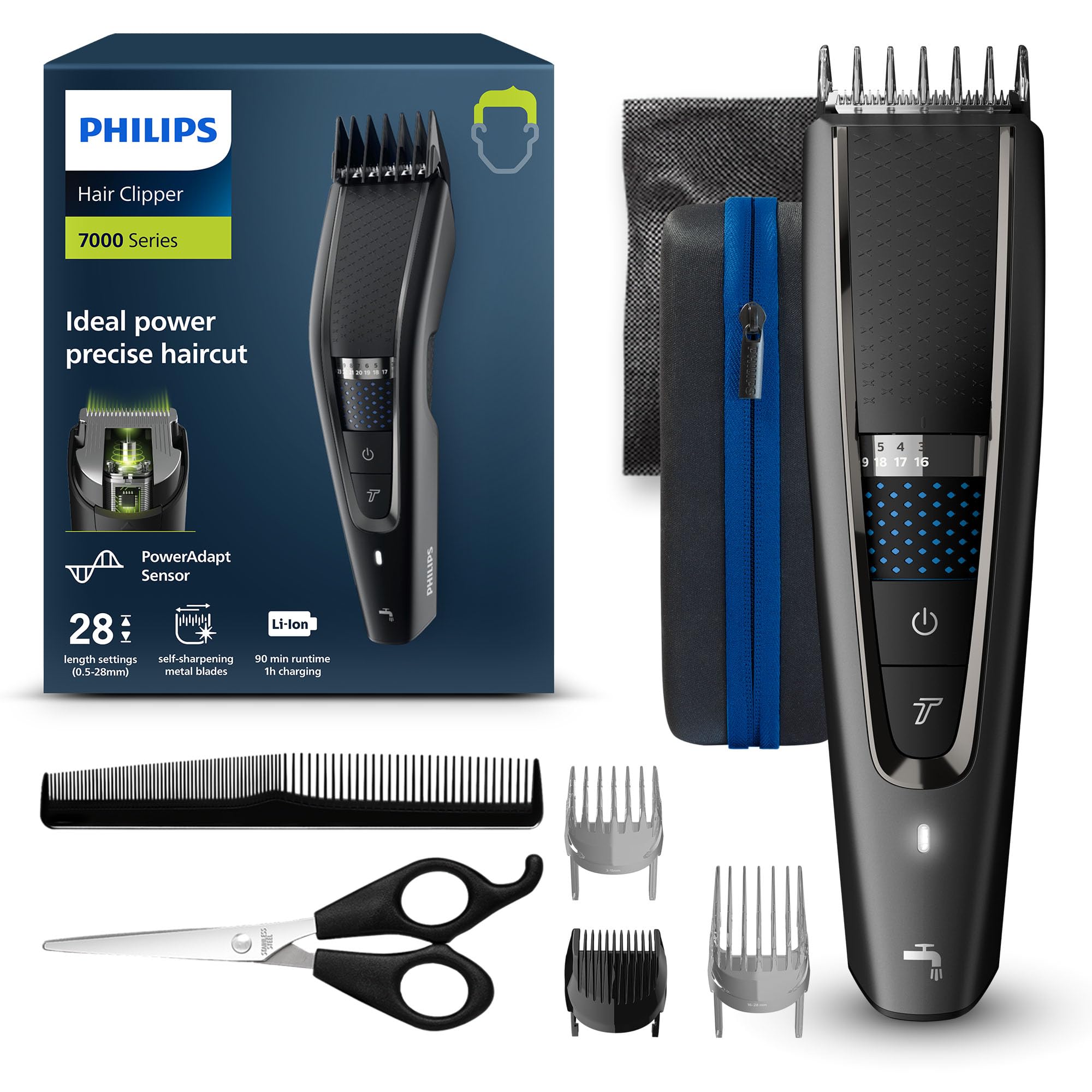 Philips Series 7000 Haarschneider mit Trim-n-Flow-Technologie HC7650/15