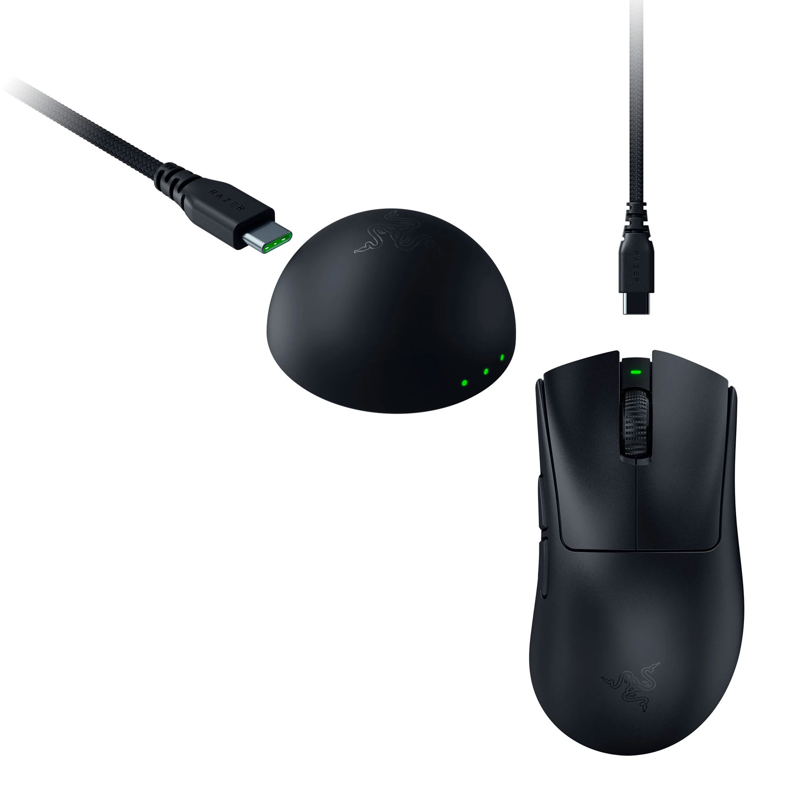 RAZER DeathAdder V4 Pro, Schwarz Gaming-Maus