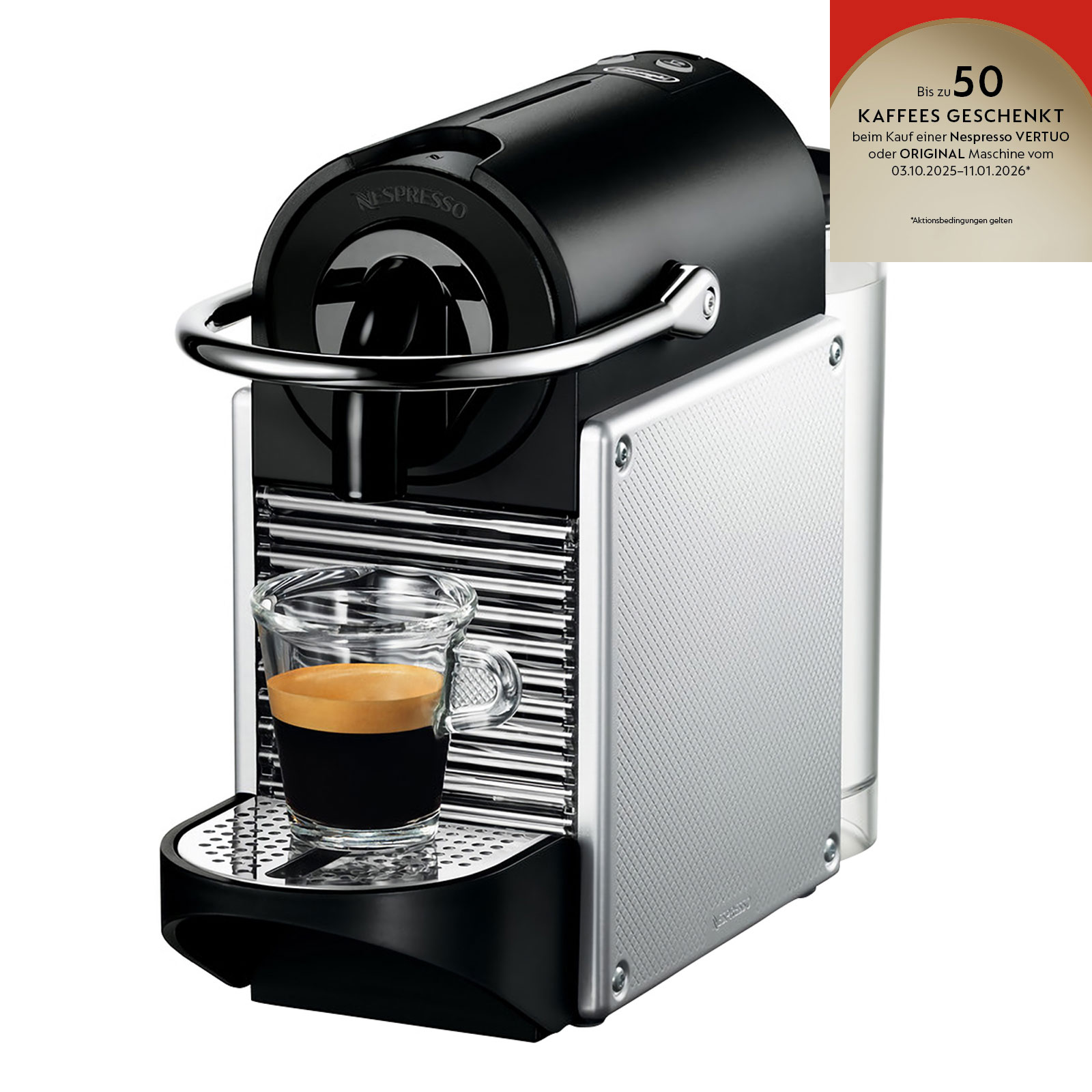 DeLonghi Nespressoautomat EN 124.S PIXIE SILBER