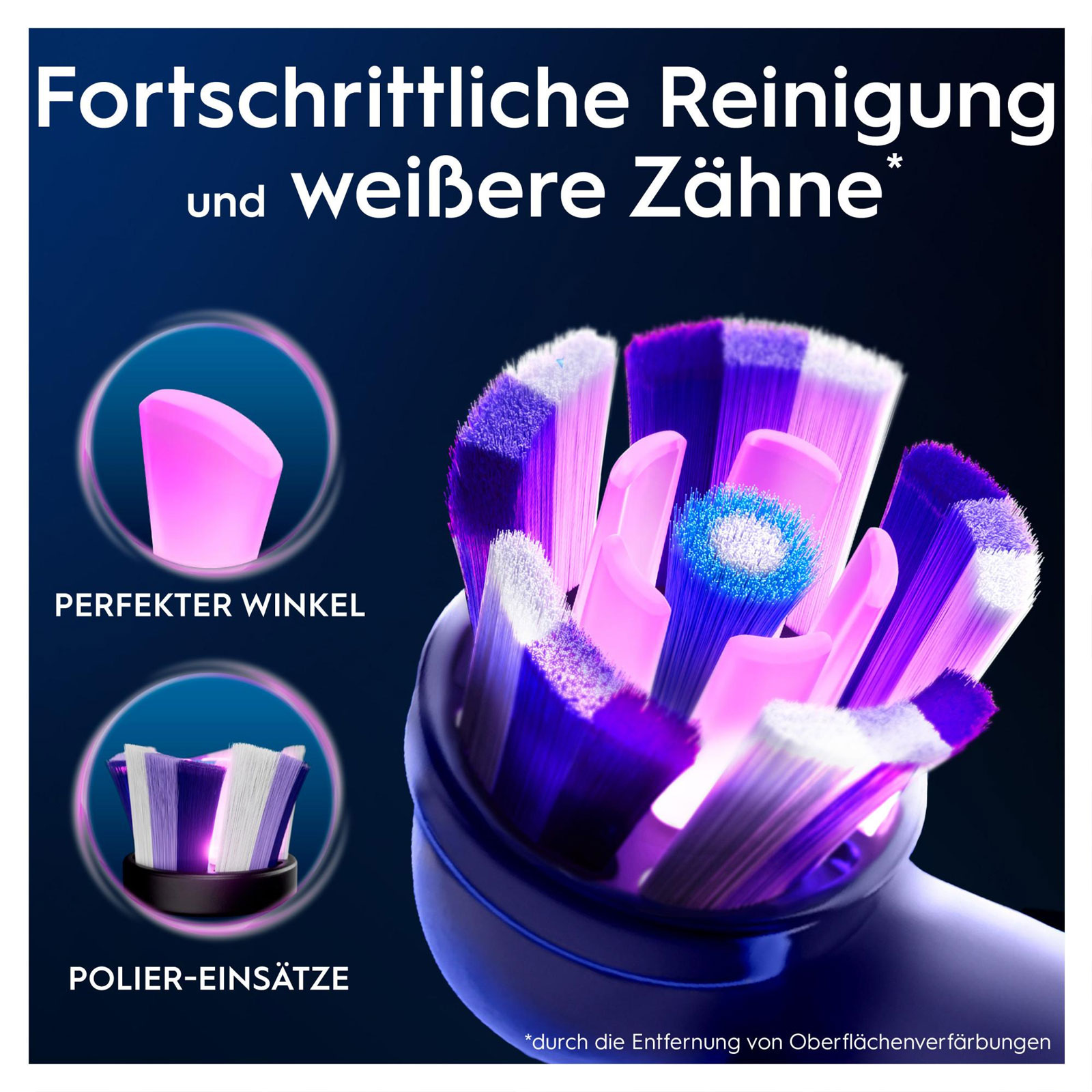 Oral-B iO Strahlendes Weiss, Original Aufsteckbürsten, Weiß, 2er