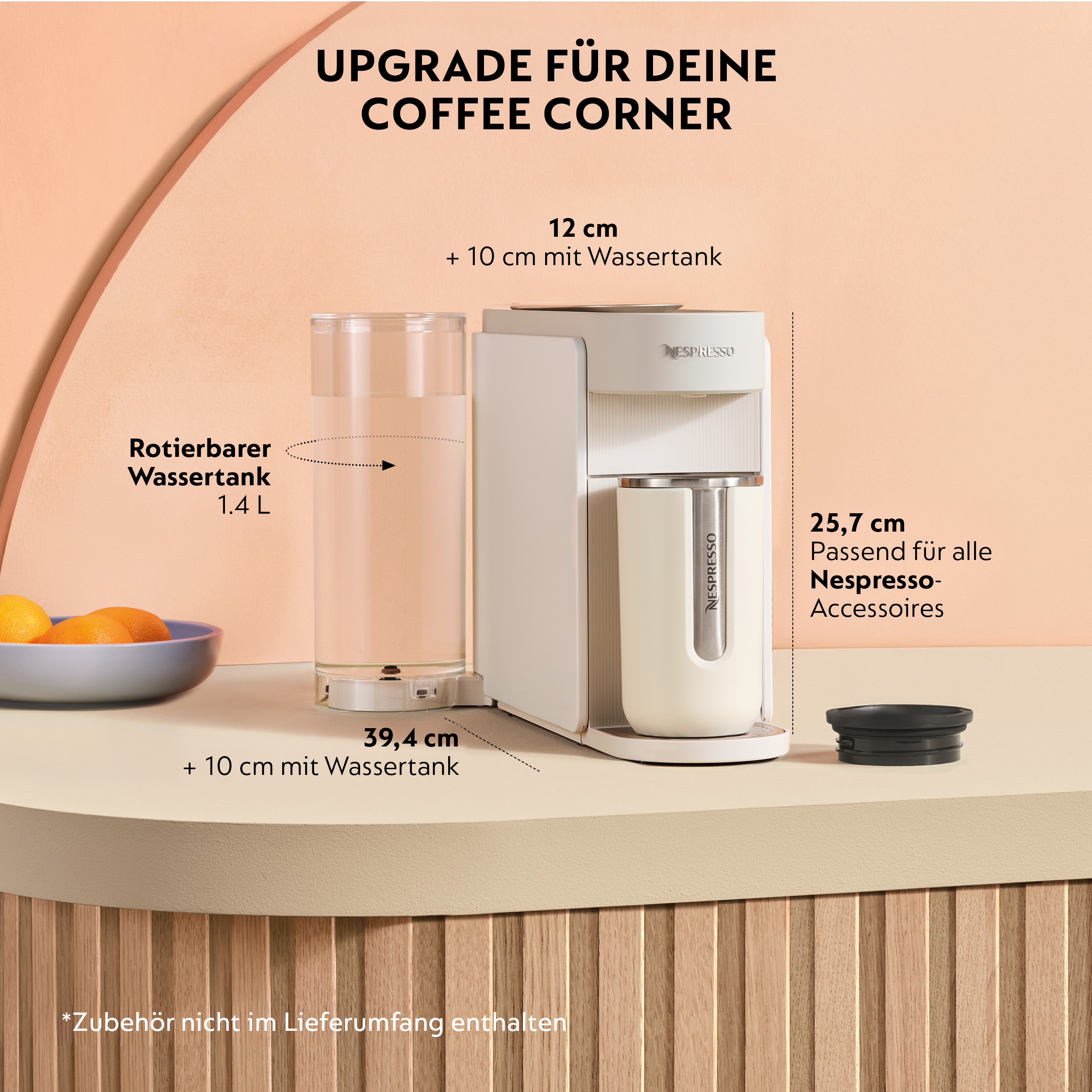 Nespresso Vertuo Up ENV200.W Kapselkaffeemaschine für 7 Tassengrößen