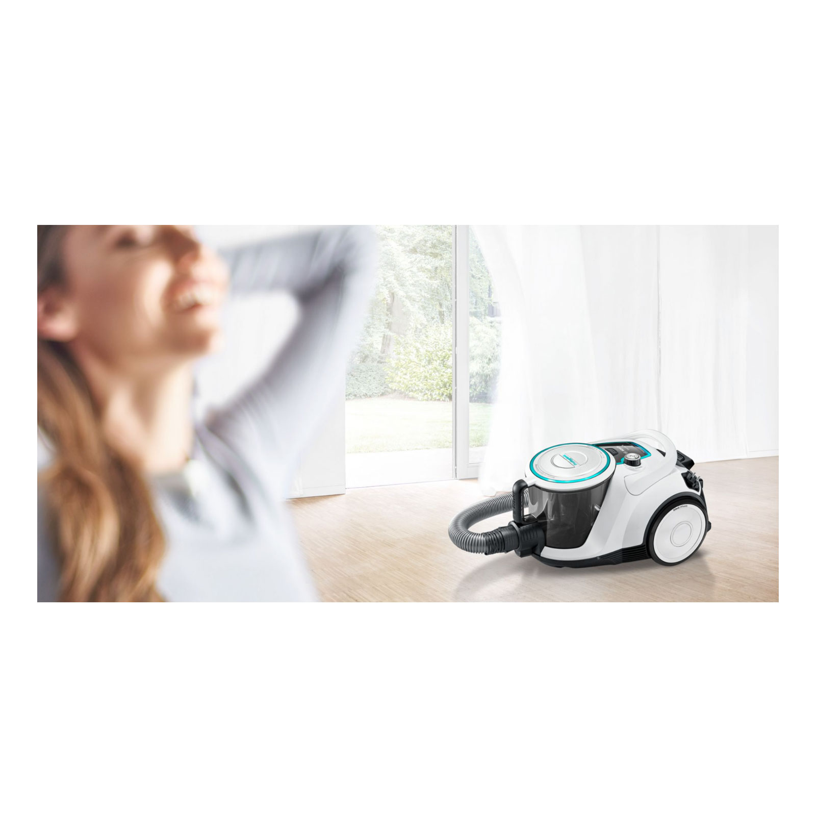 Bosch BGC41XHYG Beutelloser Staubsauger, Weiß , Serie 6