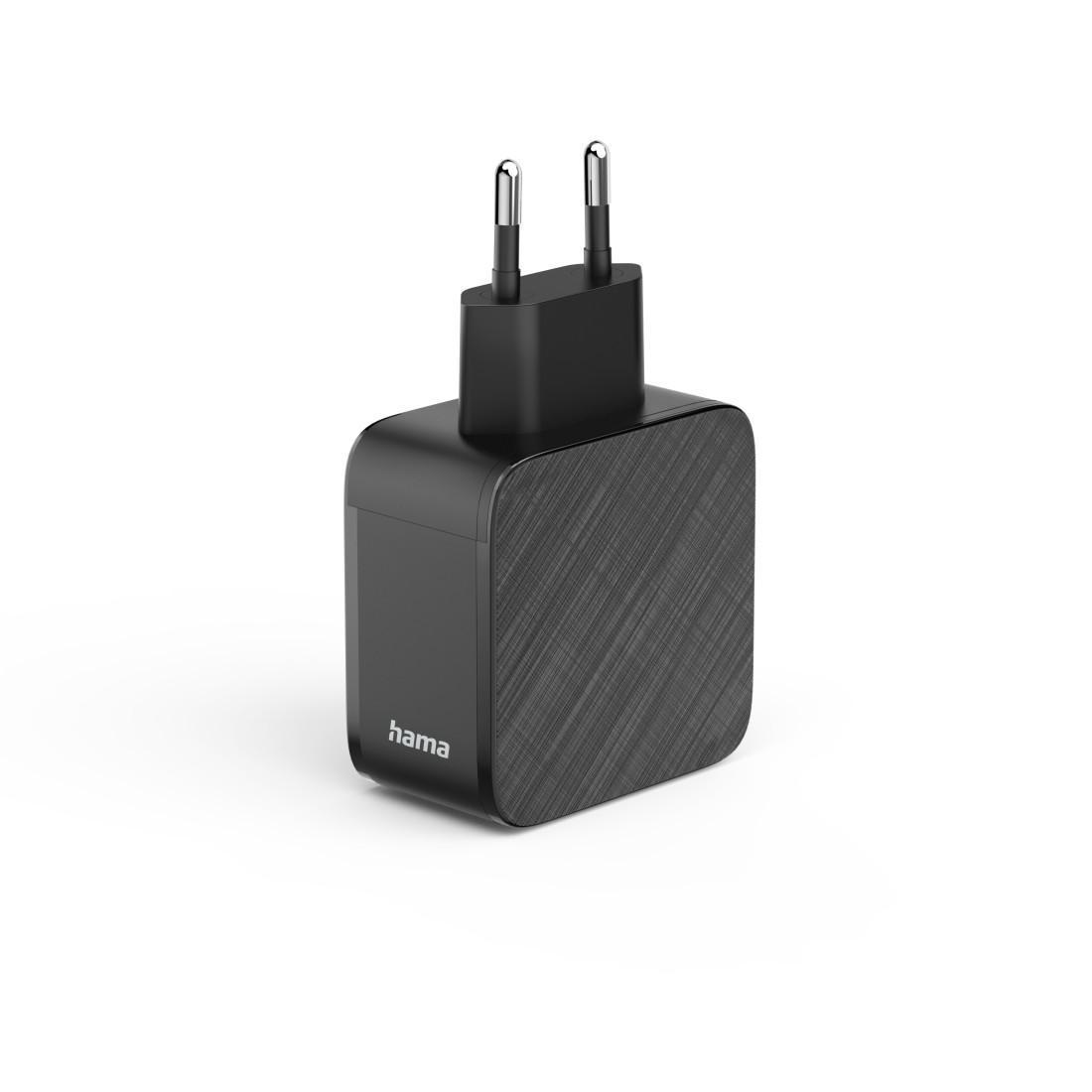 HAMA Schnellladegerät, 2x USB-C PD, 1x USB-A QC, 65 W, Schwarz (00201965)
