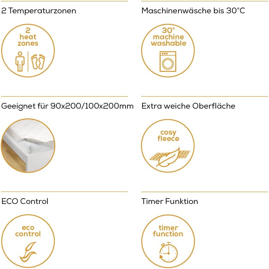 Beurer UB 100 Komfort-Wärmeunterbett in Spannbetttuch-Form