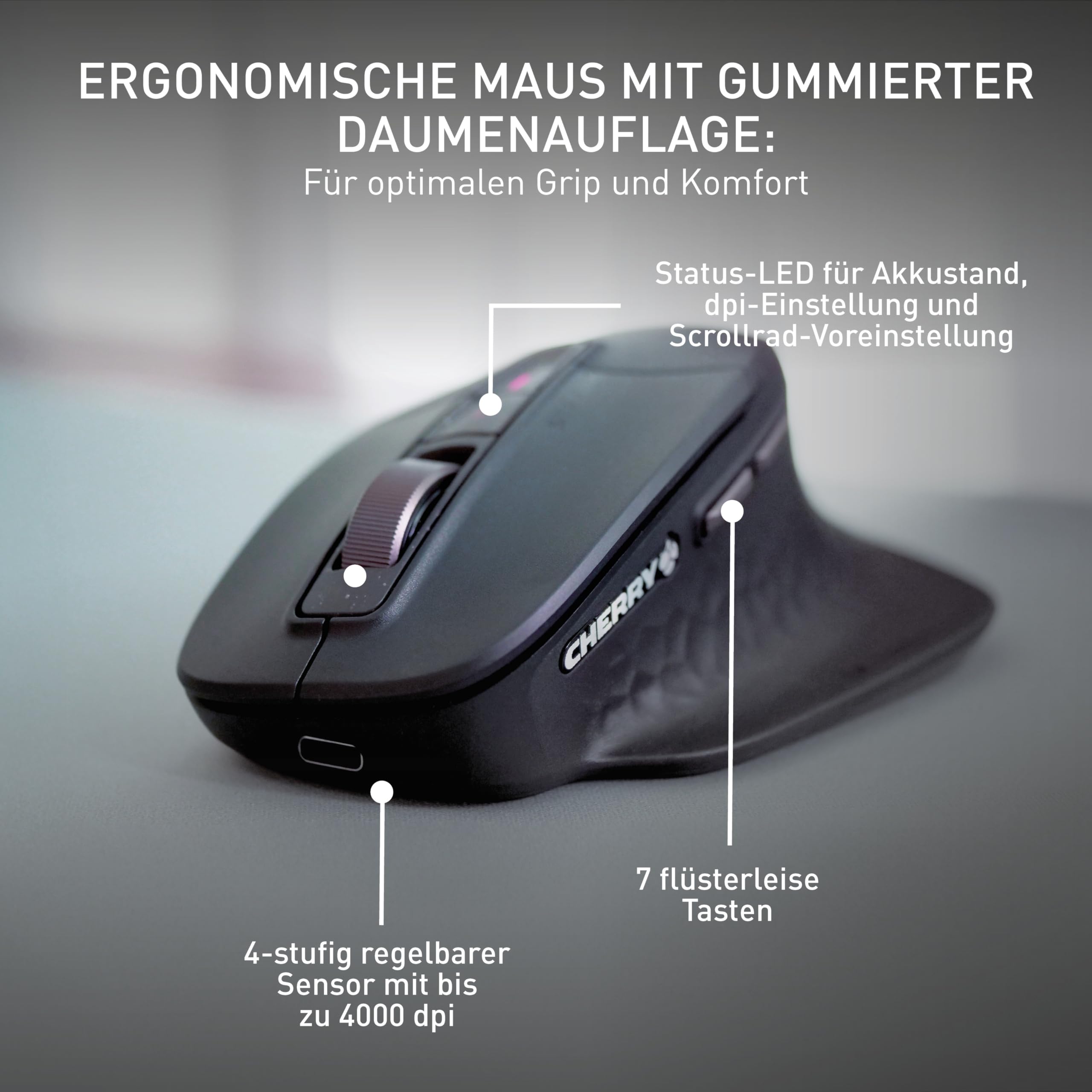 CHERRY Stream Desktop Ultimate, Kabelloses Multi-Device Tastatur-Maus-Set