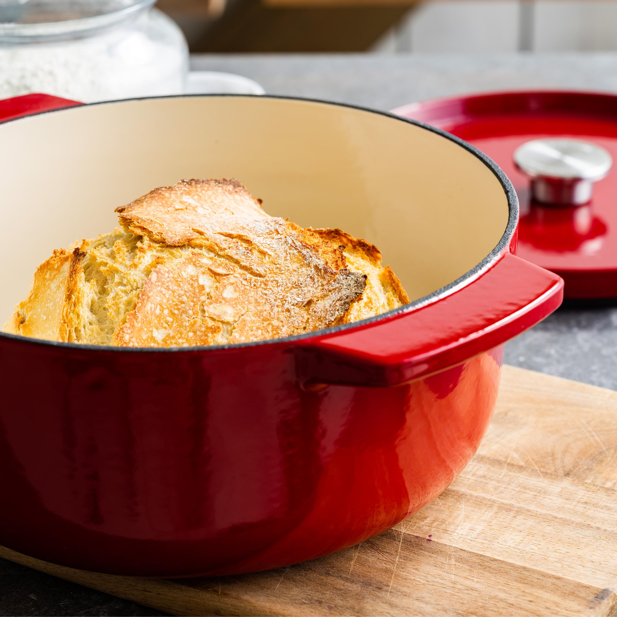 KitchenAid CC006060-001 Bräter mit Deckel Rund  5.2L 26cm Rot