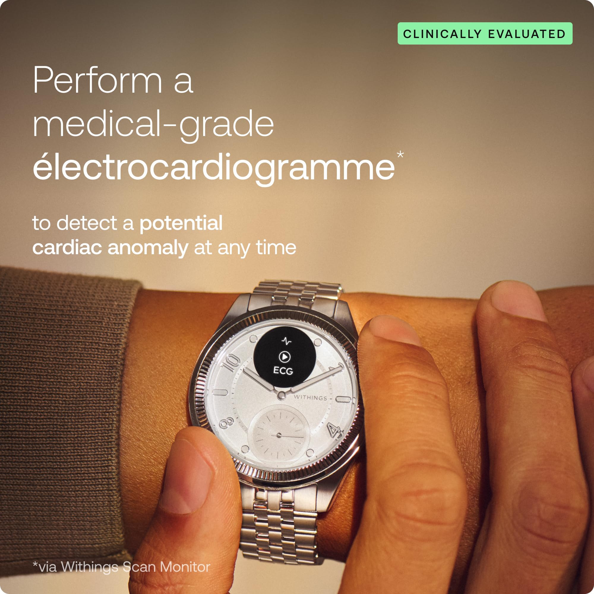 Withings ScanWatch Nova, Hybrid Smartwatch Herzgesundheit für M&F - EKG, SPO2