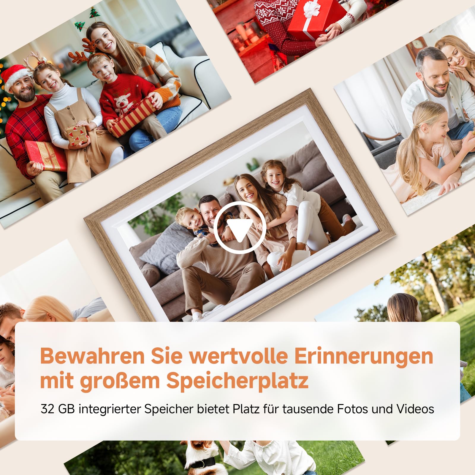 ROLLEI Digitaler Bilderrahmen Smart Frame WiFi 152 Holzoptik Eiche