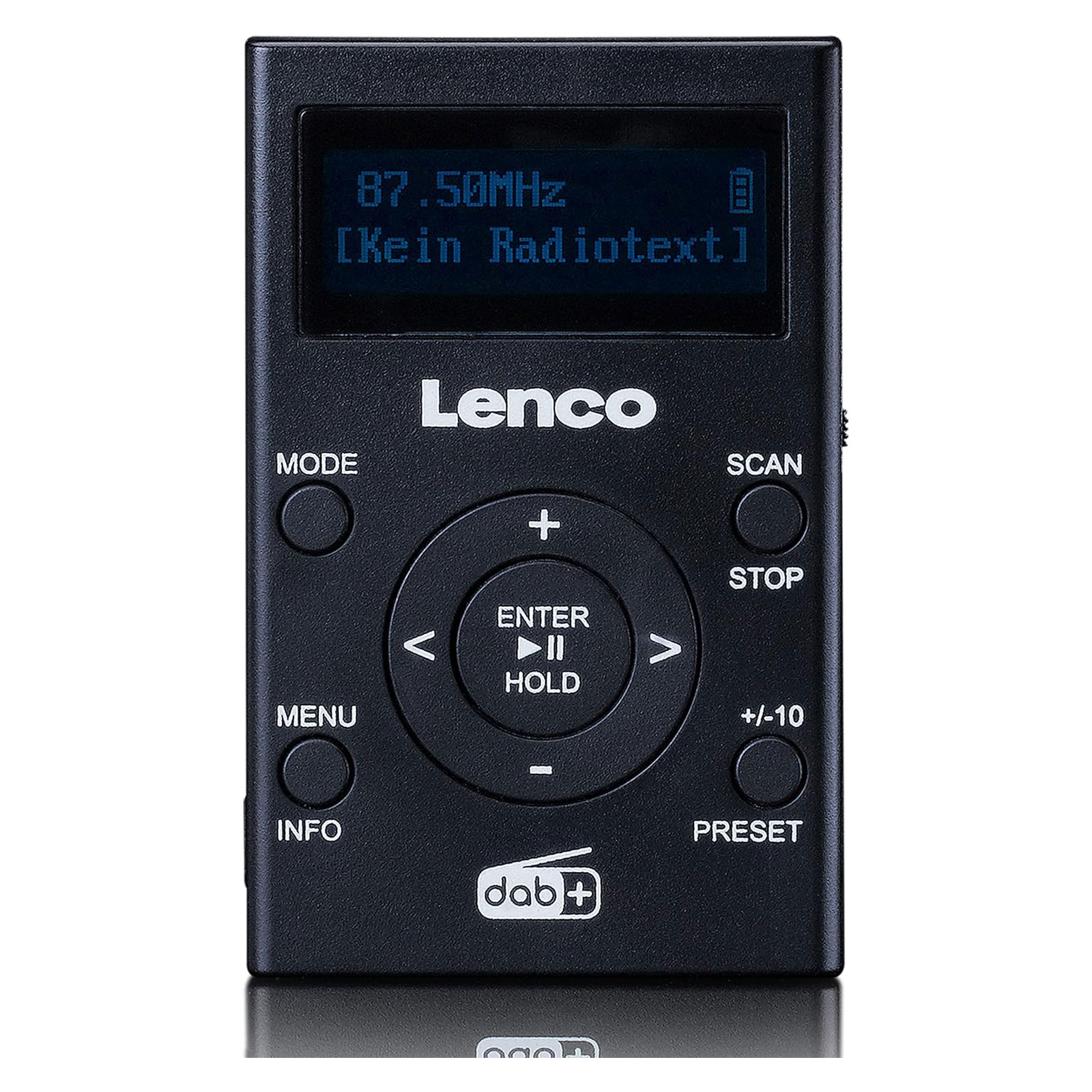 Lenco PDR-011BK DAB+/FM-Taschenradio mit MP3-Player
