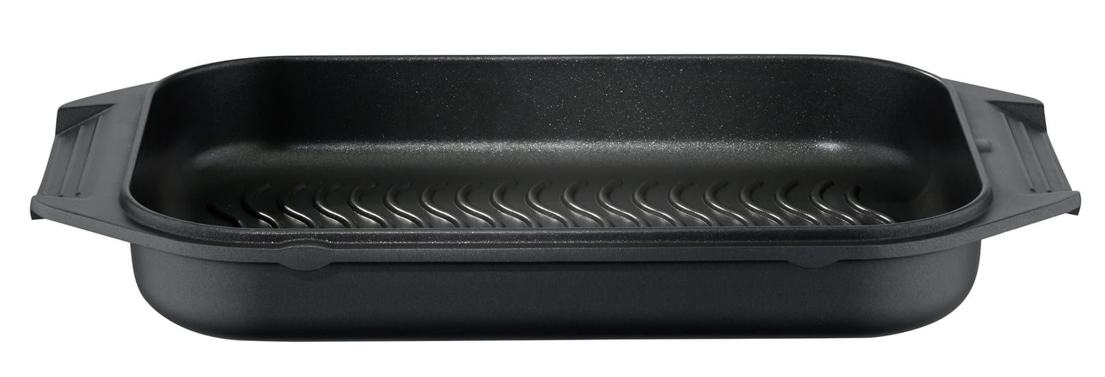 ELO Alugussbräter Karree 46 x 26 cm mit Grilldeckel ELODur Select schwarz matt