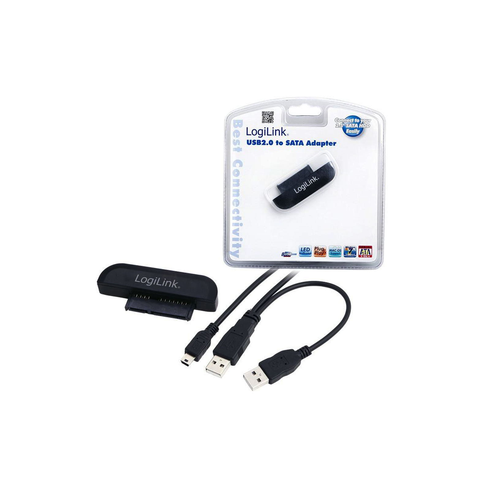 LogiLink USB 2.0 zu SATA Adapter schwarz