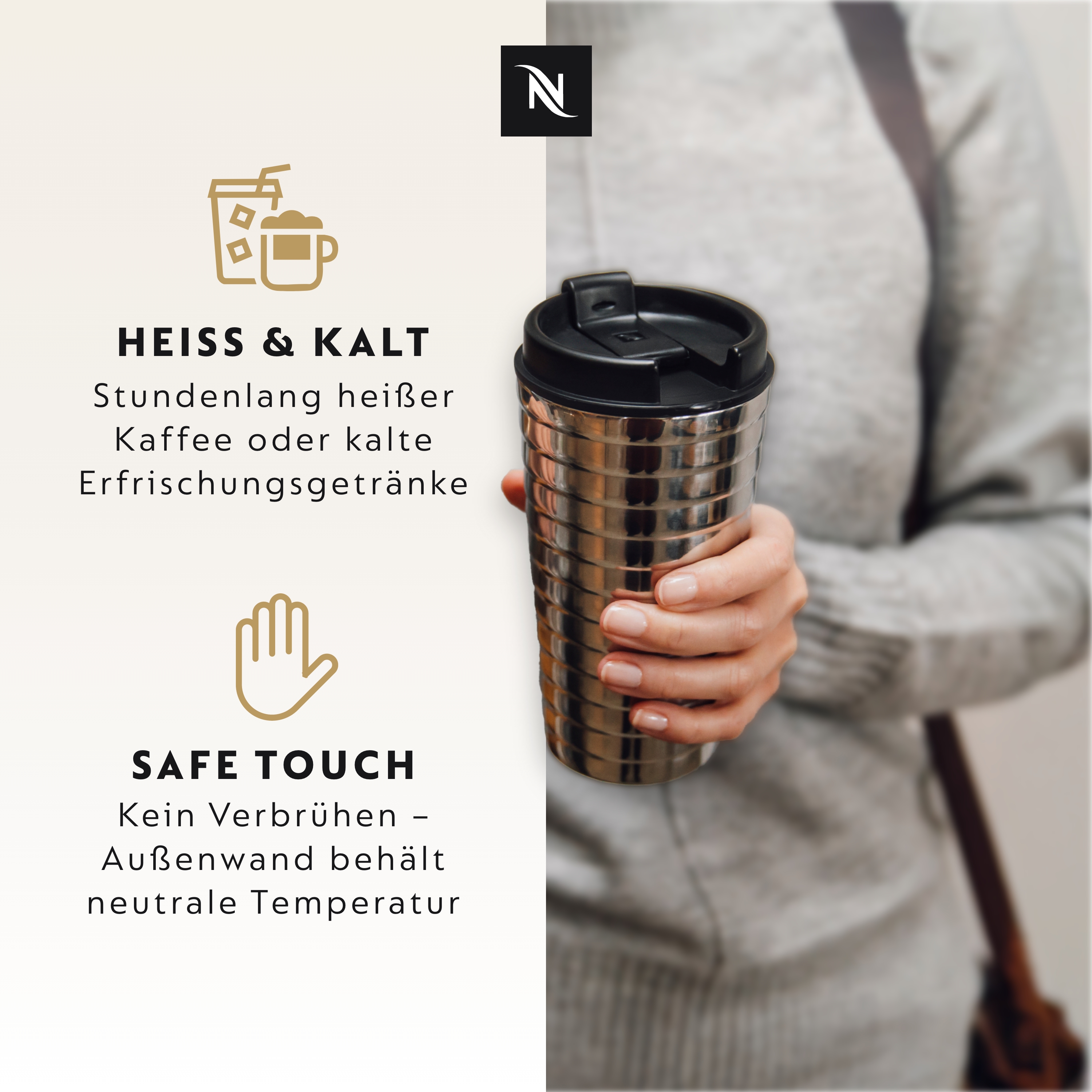 Nespresso DeLonghi  Vertuo Up ENV200.W inkl. Travel Mug