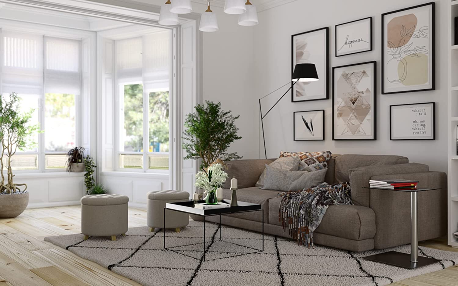 Echtwerk Sitzhocker mit Stauraum Mary 45 x 45 x 41 cm